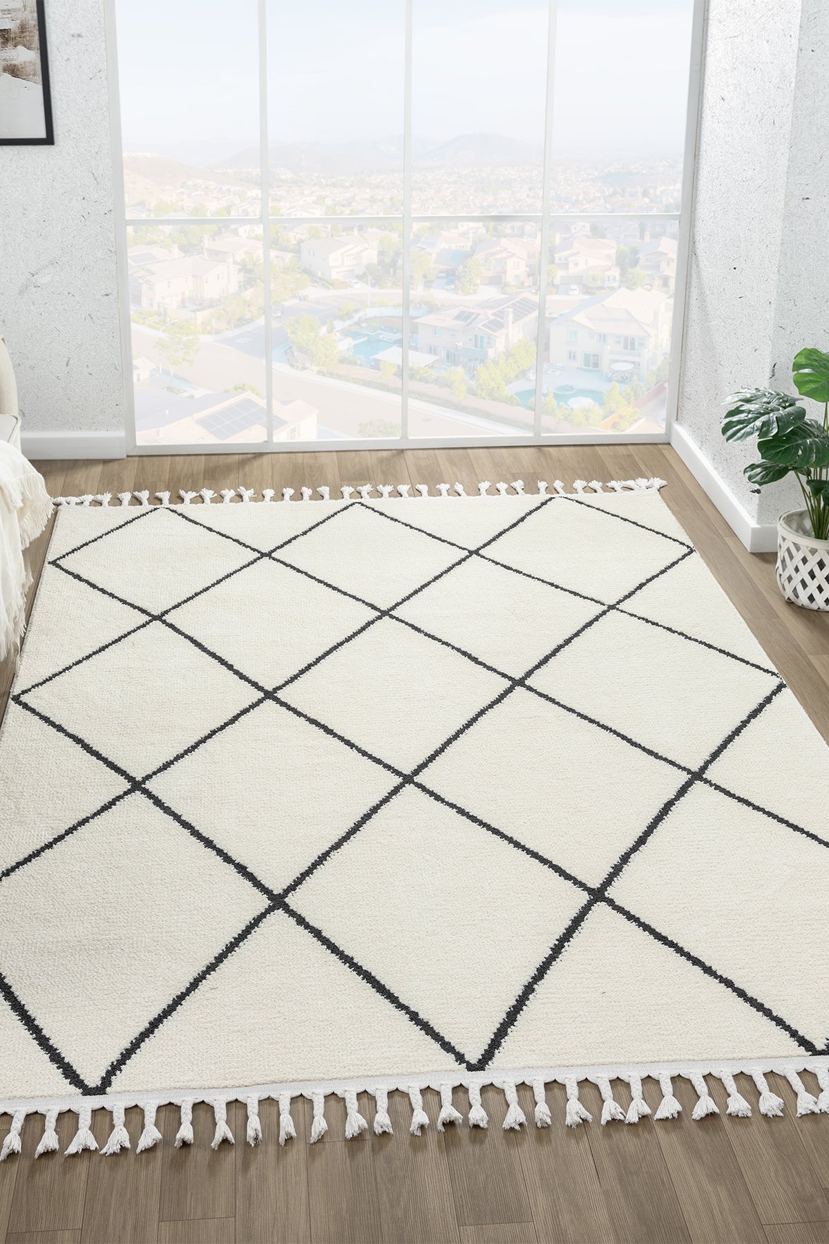 Efsane Kasım indirimleriyle modern salon halılarının vitrin görünümü - Pera Halı