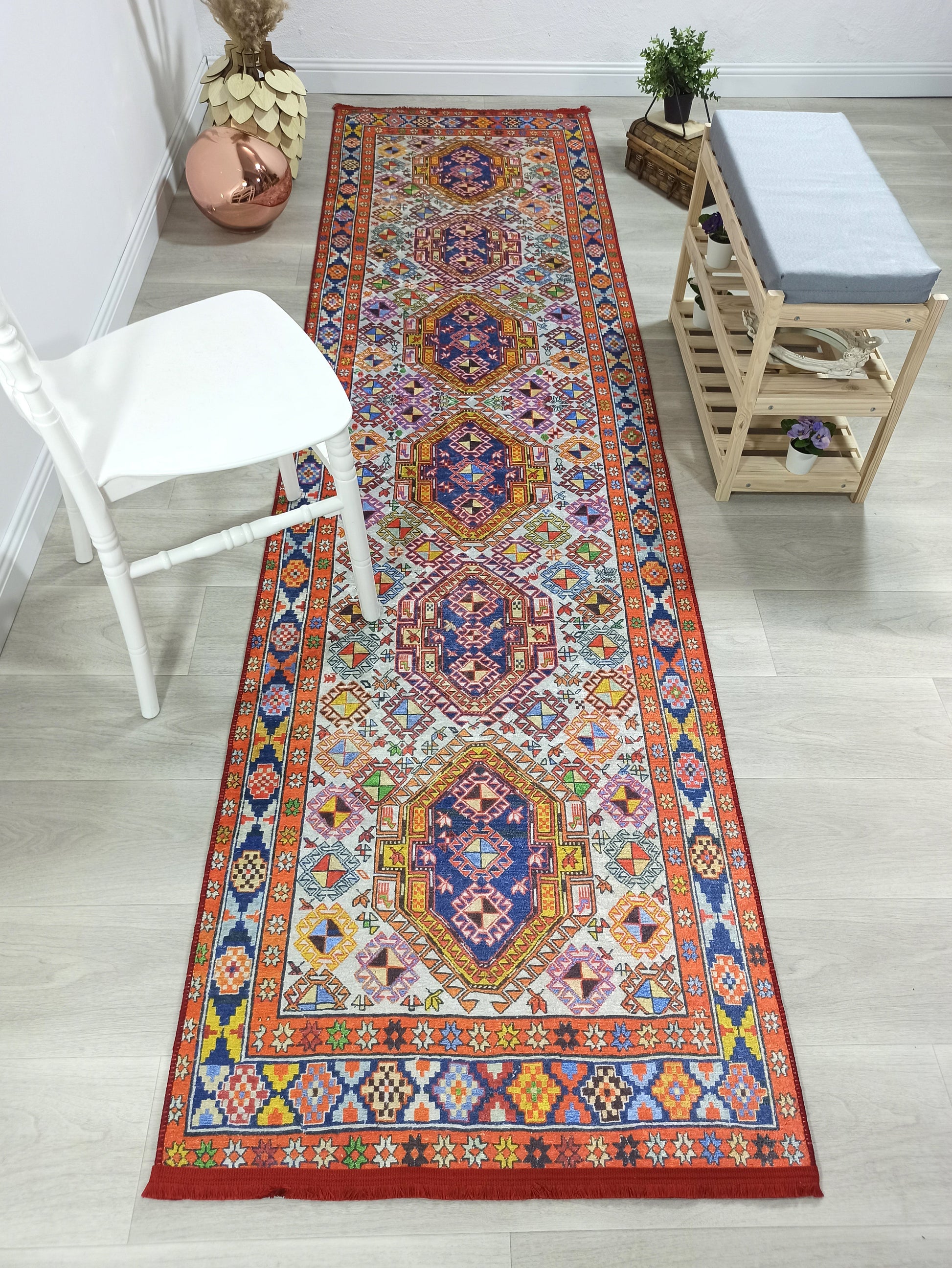 İran Doğal Bej Renkli Vintage Halı - Pera Halı