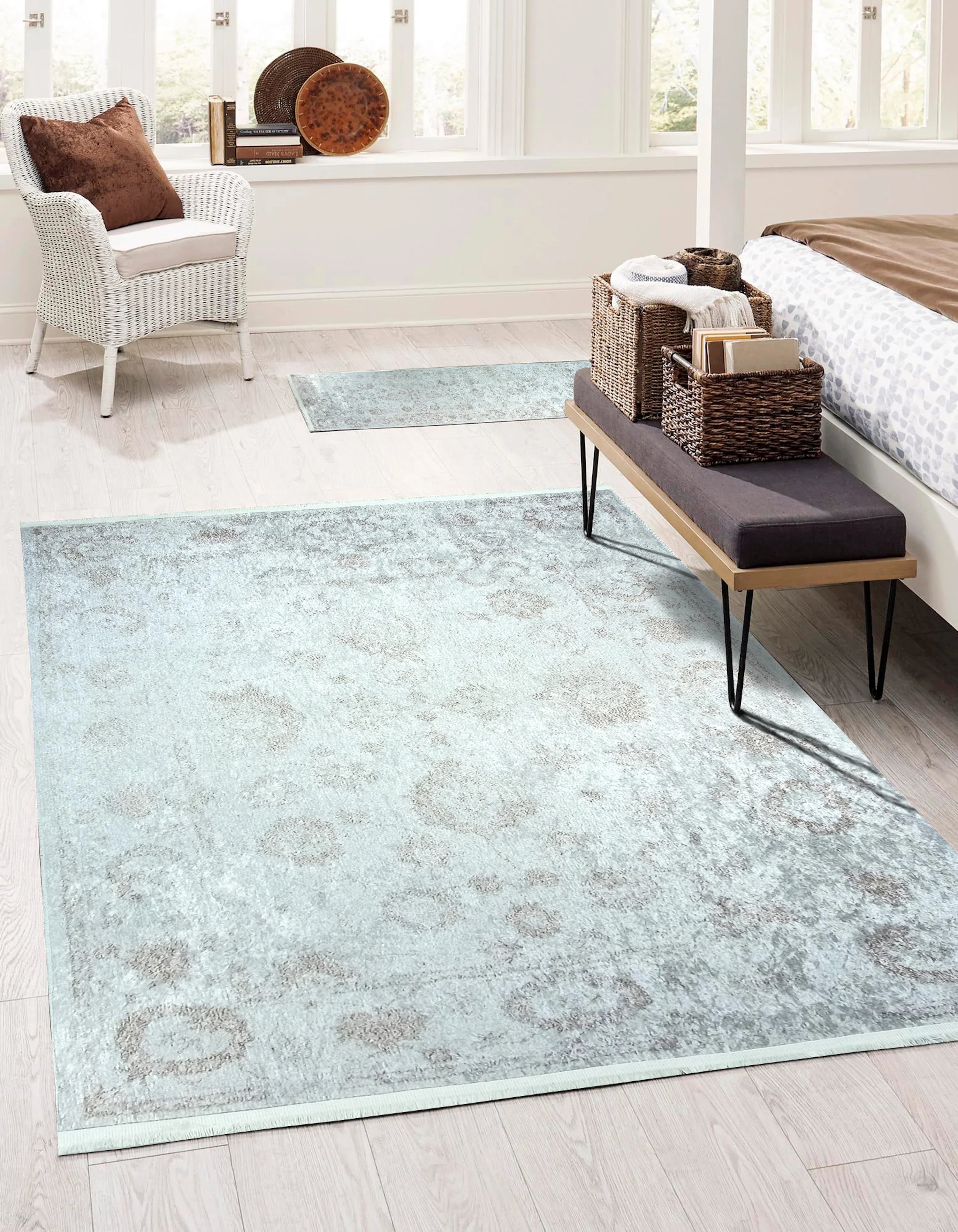 Uşak Gri Bej Vintage Halı