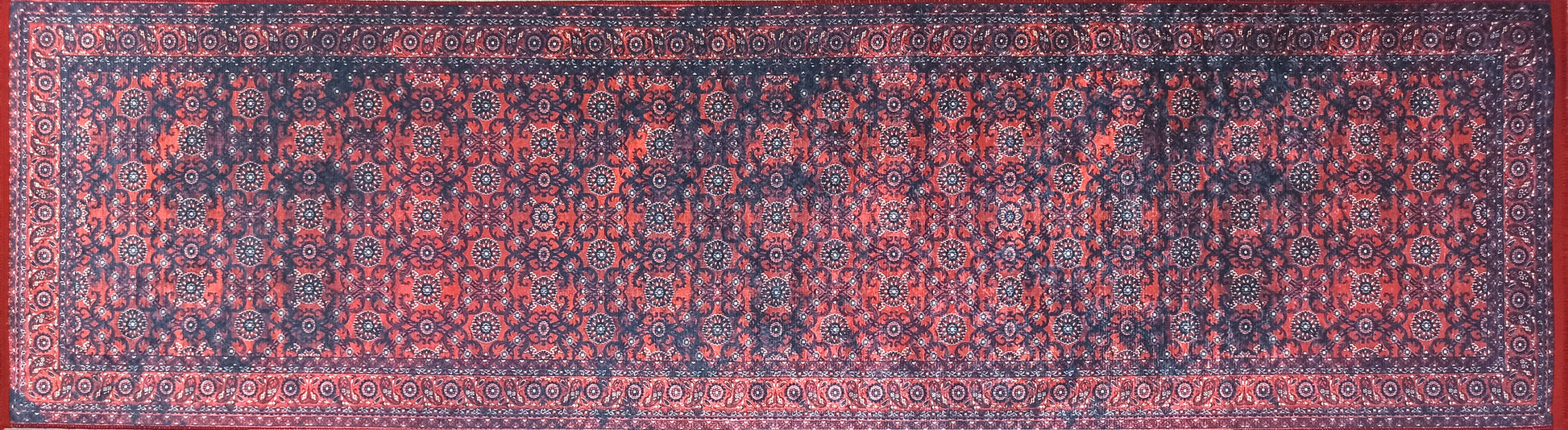 İran Kırmızı Uşak Vintage Tarzı Koridor Halısı - Pera Halı