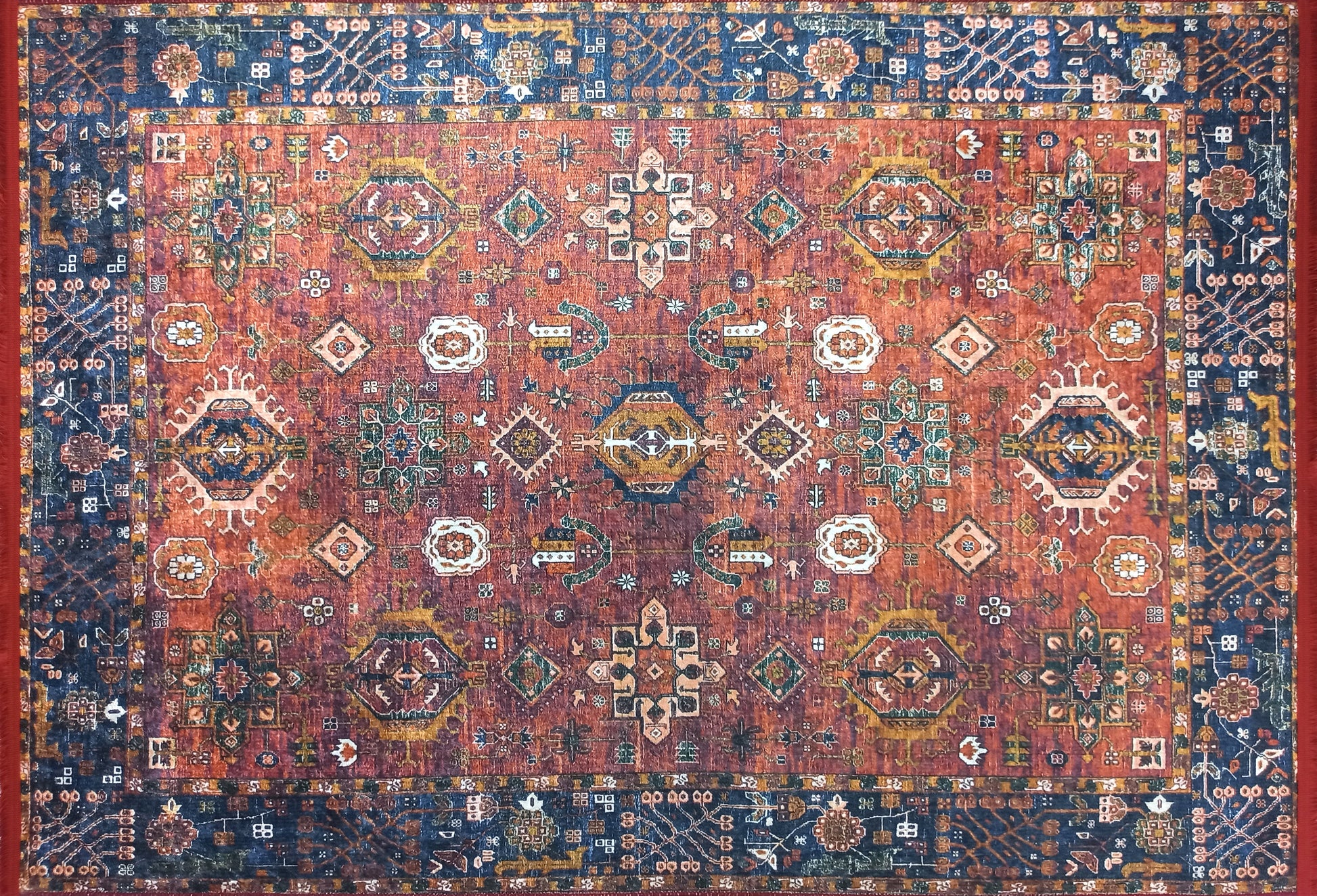 Kırmızı Uşak Vintage Antik Halı - Pera Halı