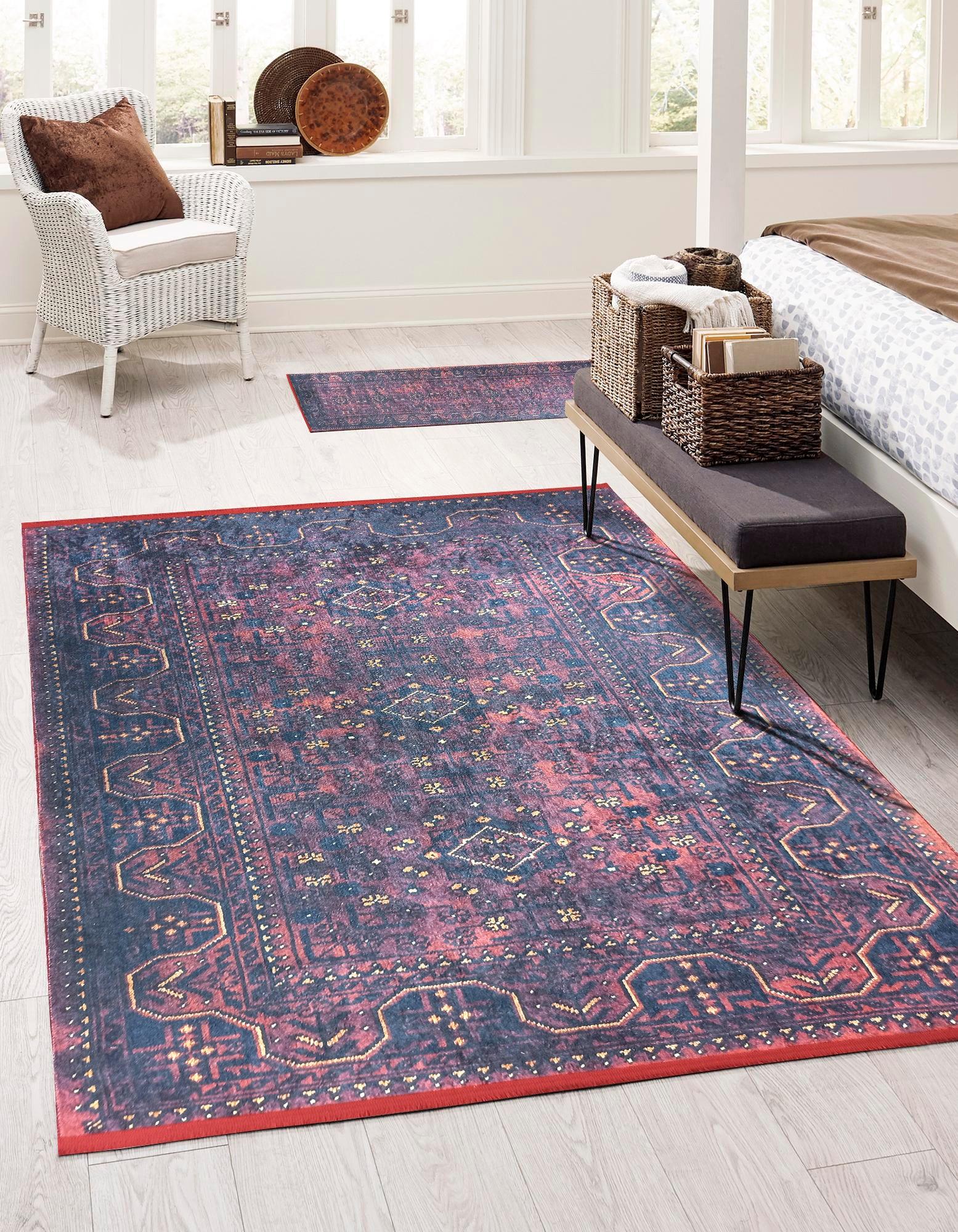 Uşak Antik Kırmızı Lacivert Halı