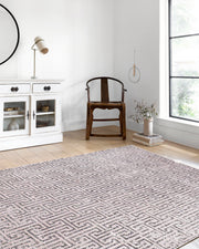 Bej Siyah Geometrik Modern Halı - Pera Halı