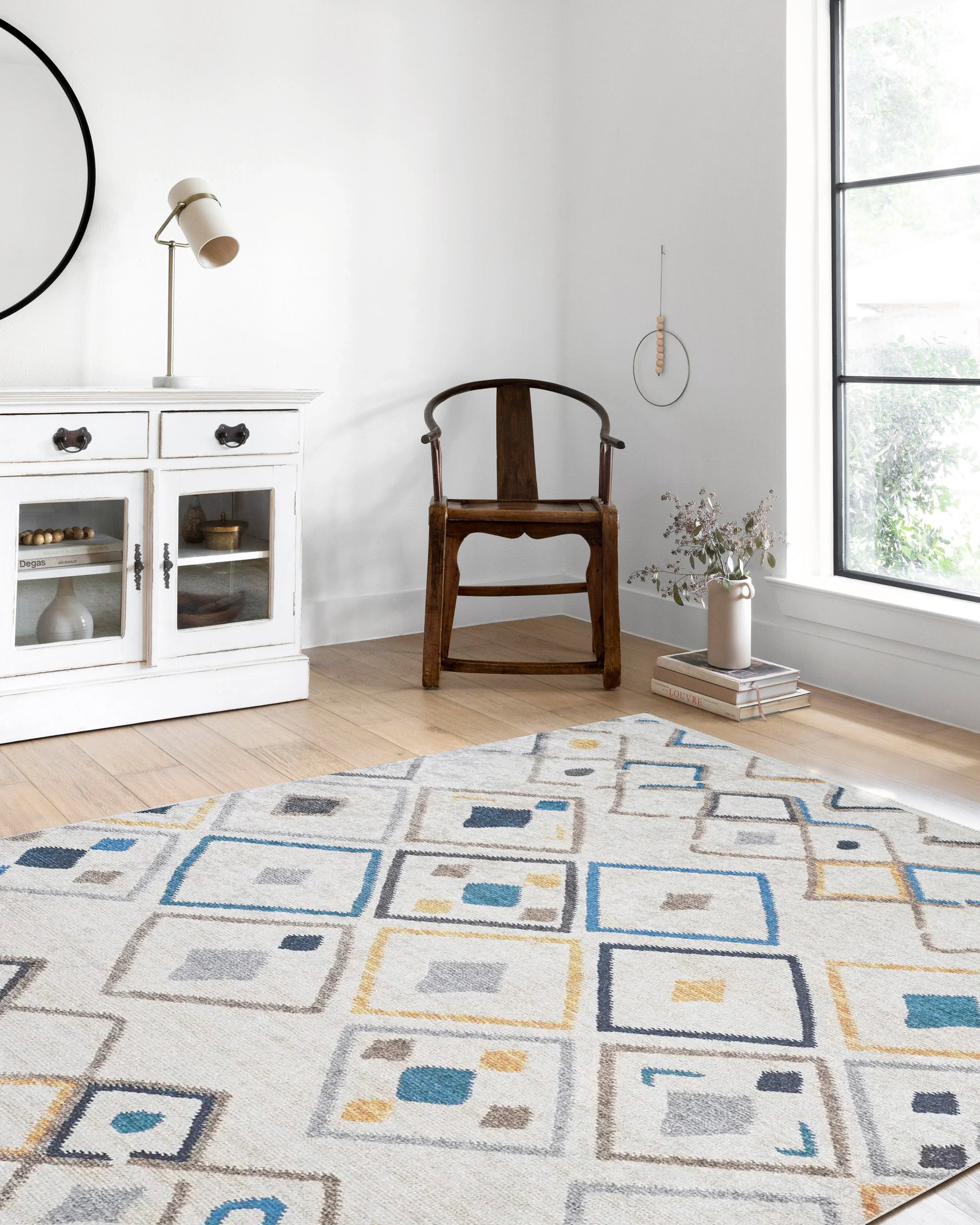 Fas Tarzı Geometrik Desenli Bohem Anadolu Halı