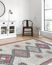 Fas Kırmızı Gri Kilim Halı