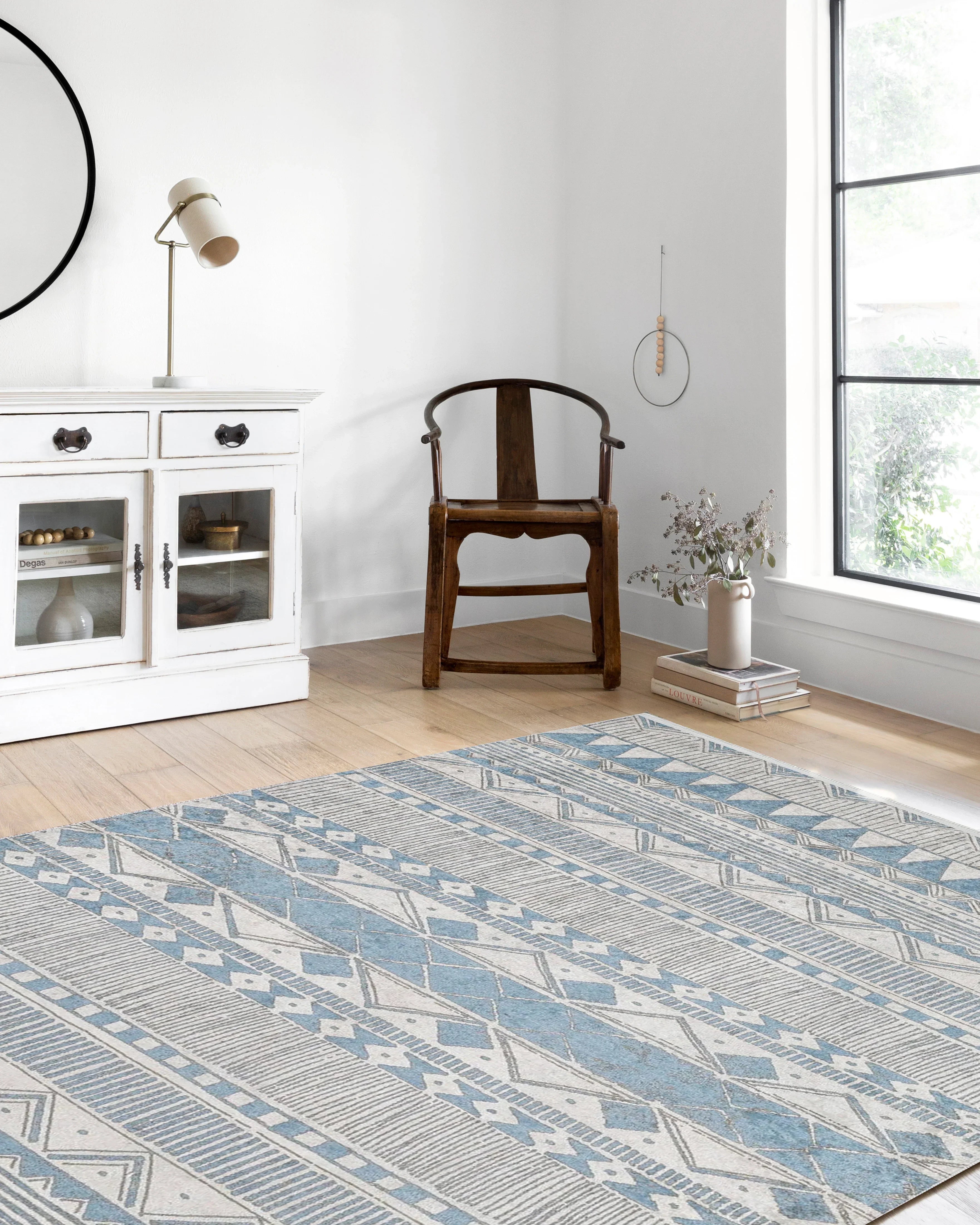 Mavi Geometrik Halı