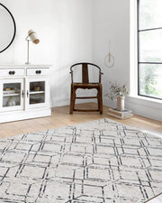 Gri Geometrik Antika Halı