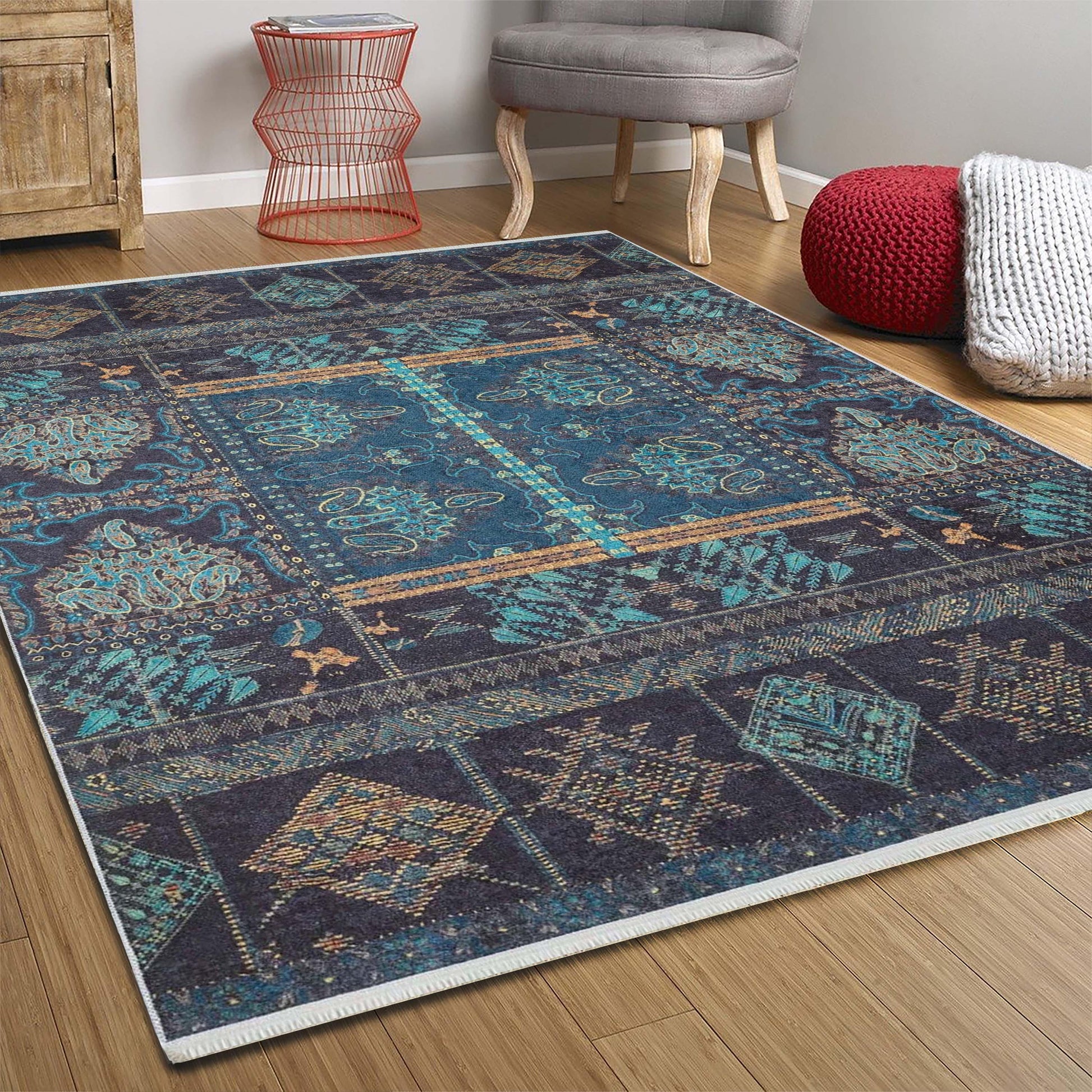 Özgün Yeşil Mavi Anadolu Halı