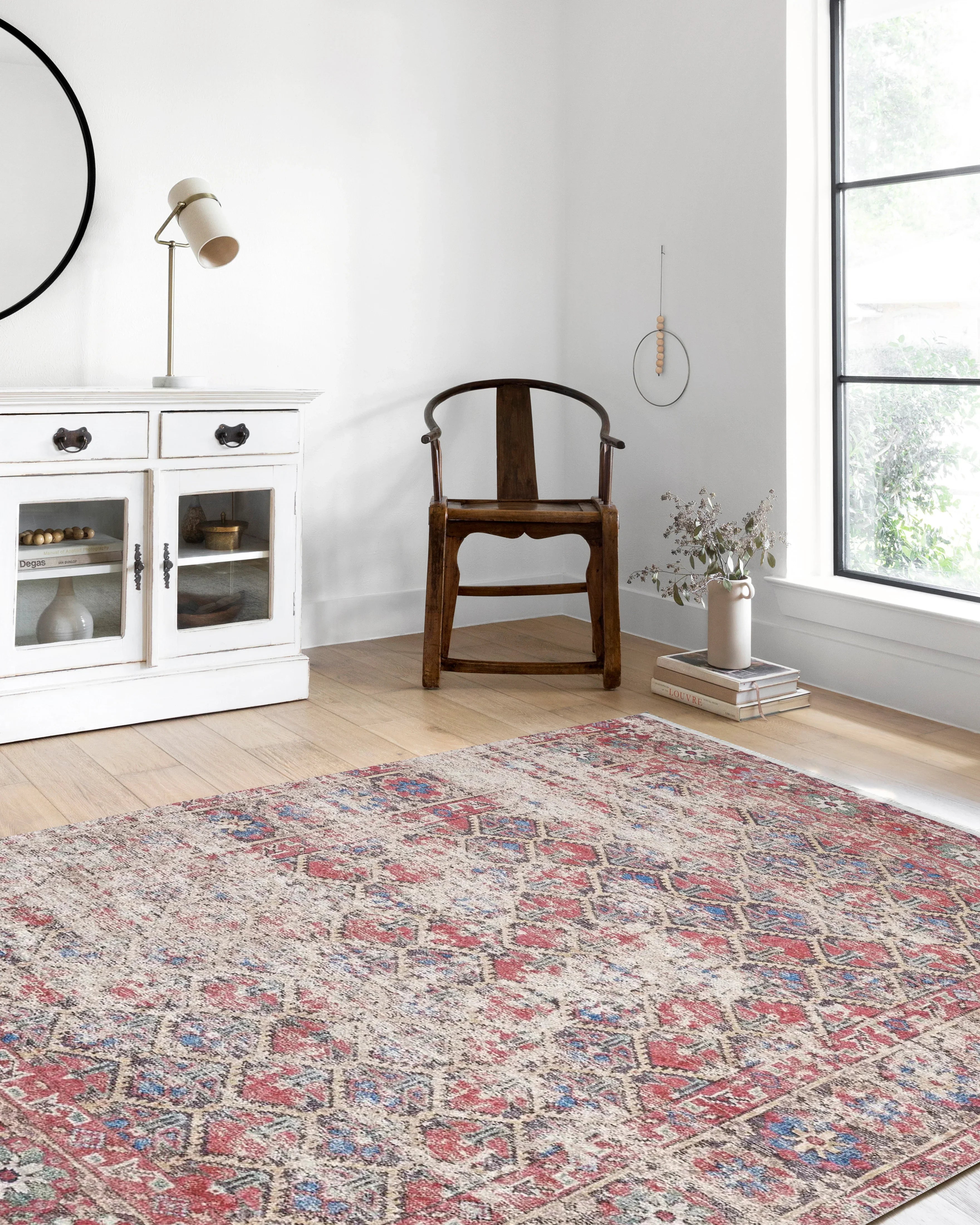 Petek Desenli Kırmızı Modern Halı