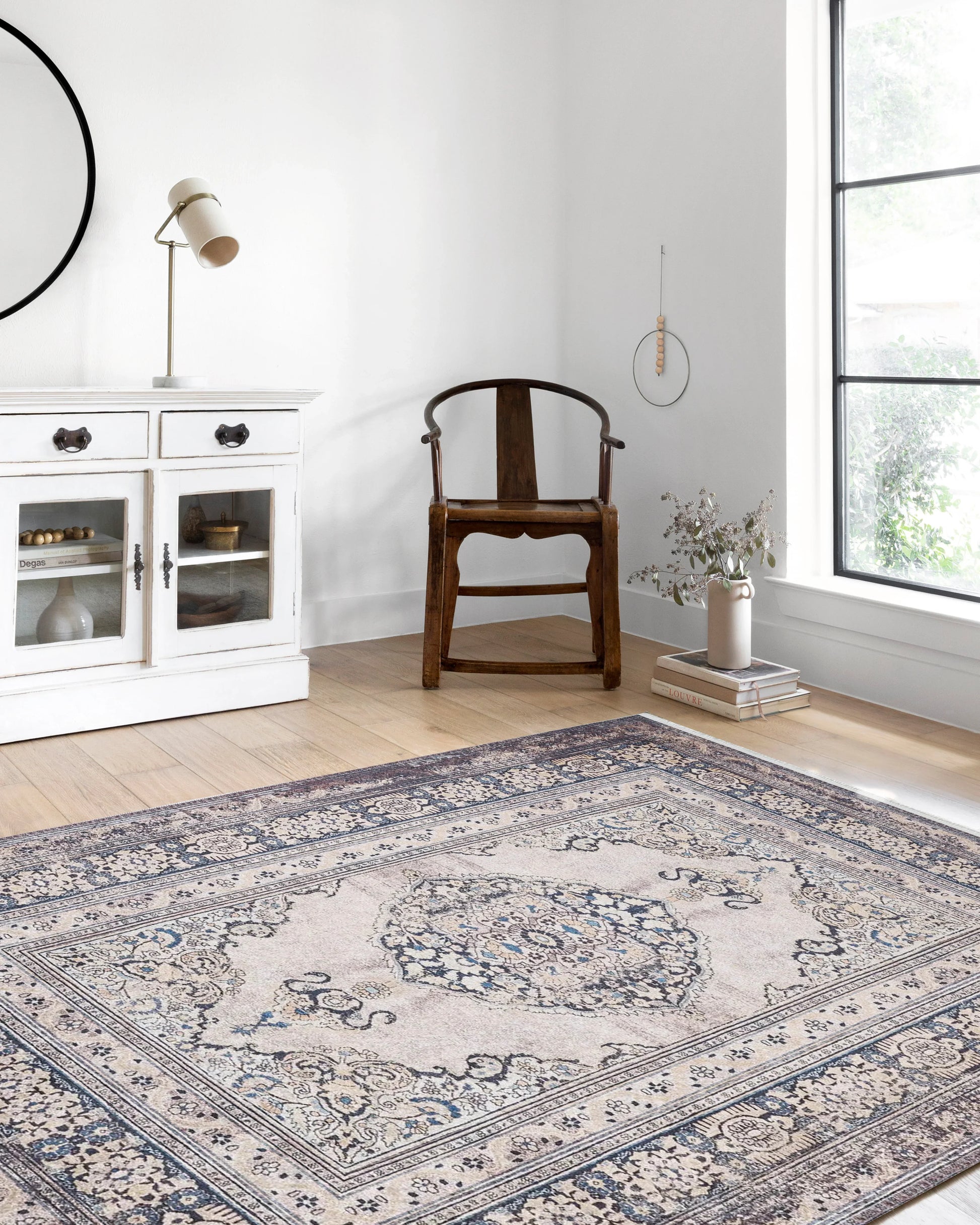 Bej Madalyon Geometrik Halı