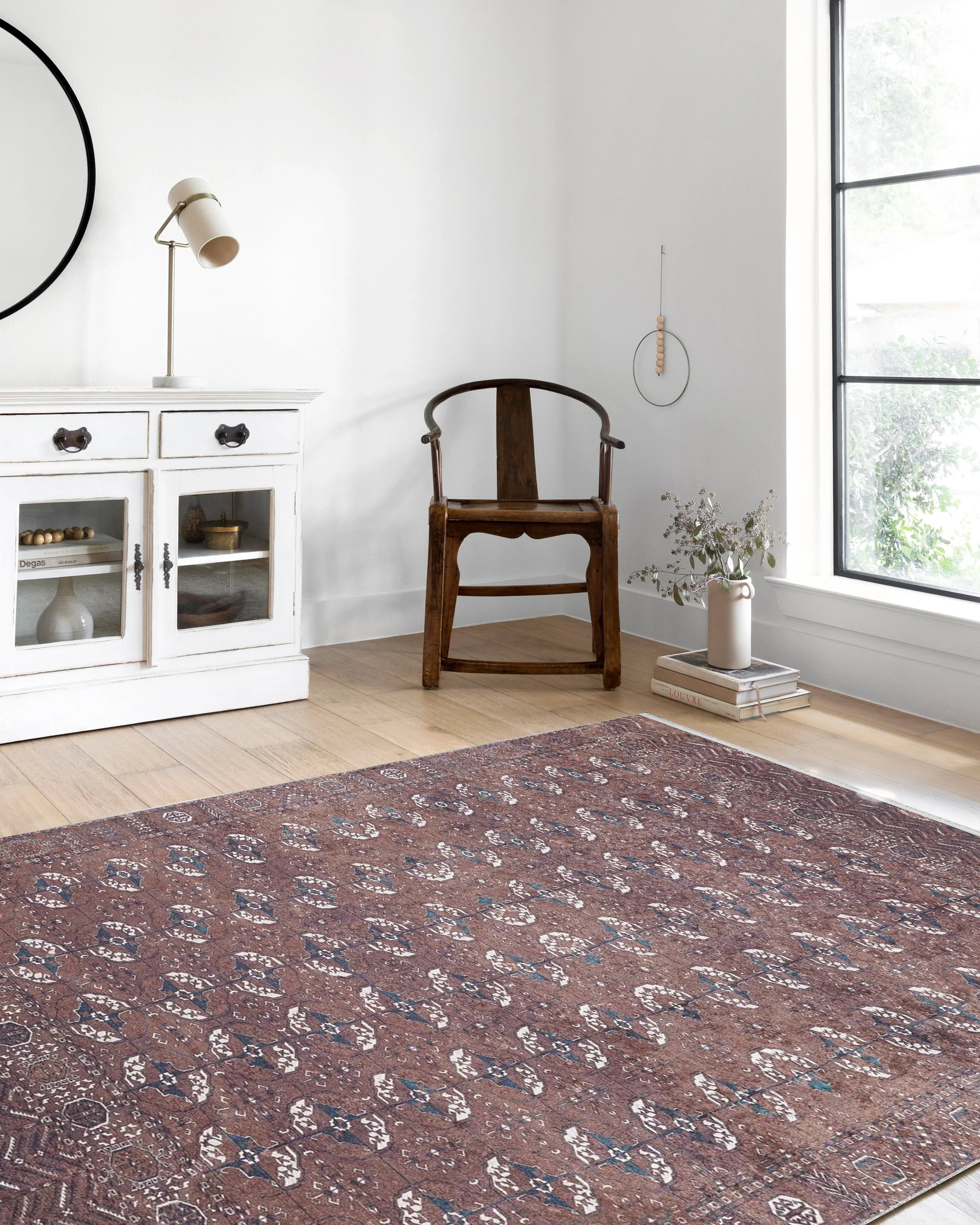 Kahverengi Bokhara Desenli Halı