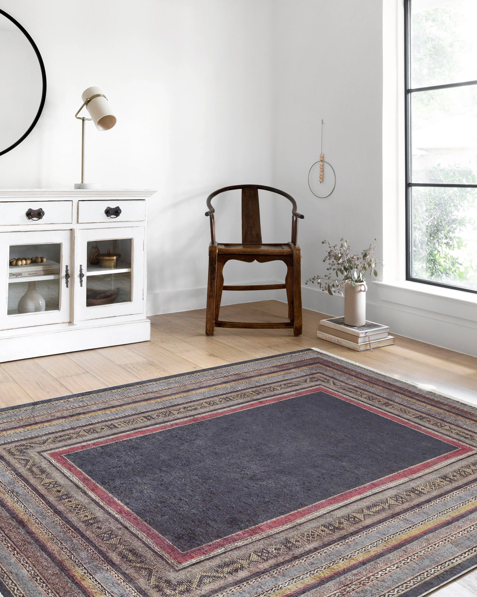 Geometrik Çok Renkli Bohem Tarzı Halı