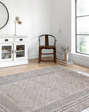 Sade Bej Geometrik Modern Halı - Pera Halı