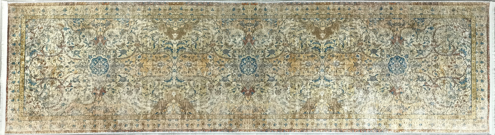 İran Bej Mavi Vintage Halı - Pera Halı