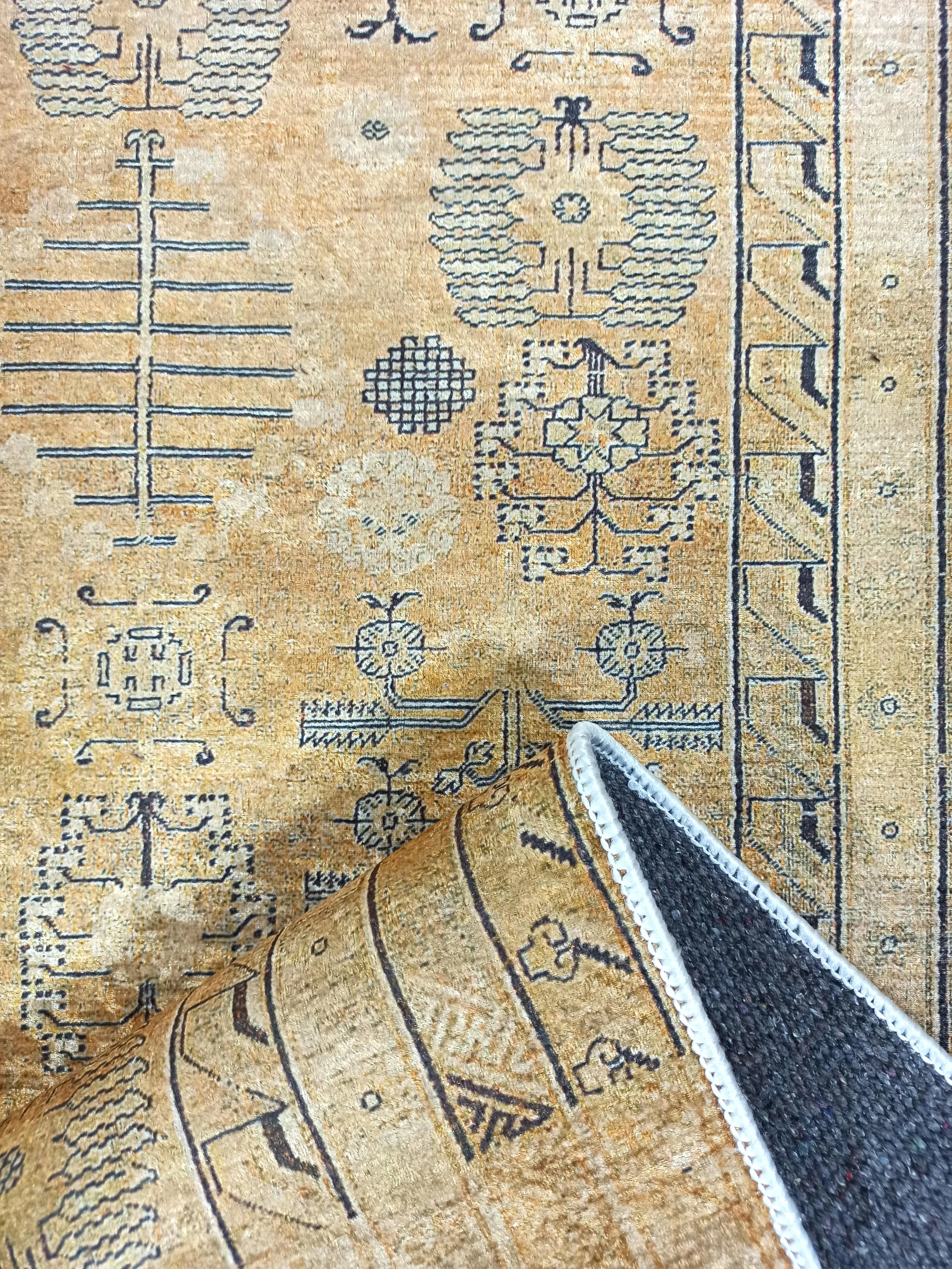 İran Bej Sarı Vintage Halı