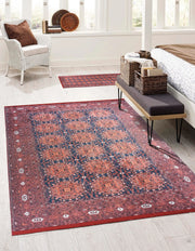 İran Kırmızı Geometrik Desenli Halı