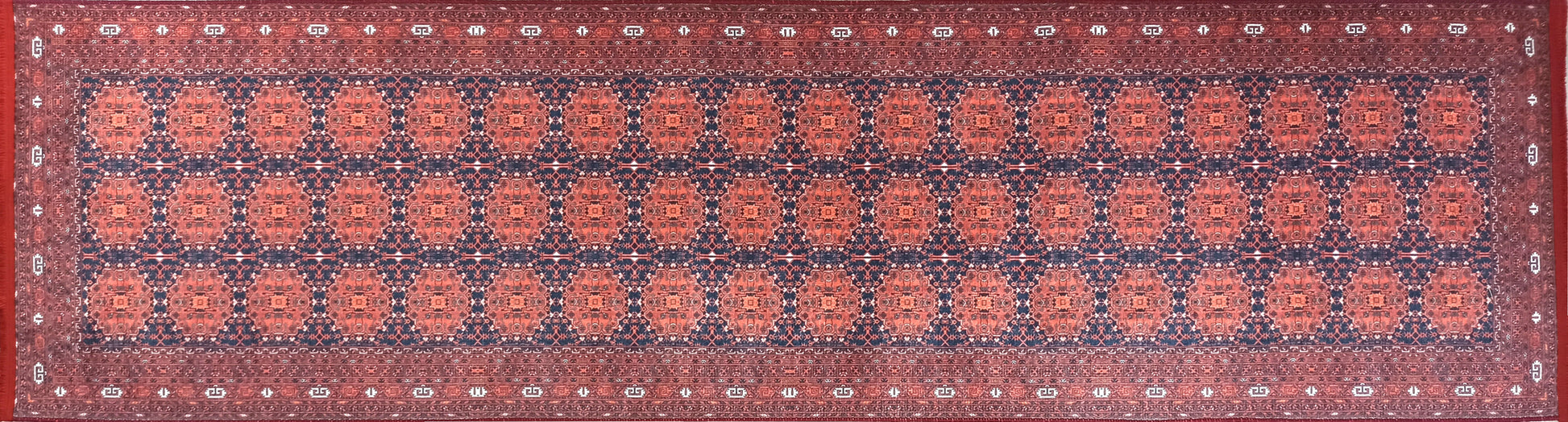 İran Kırmızı Geometrik Desenli Halı - Pera Halı