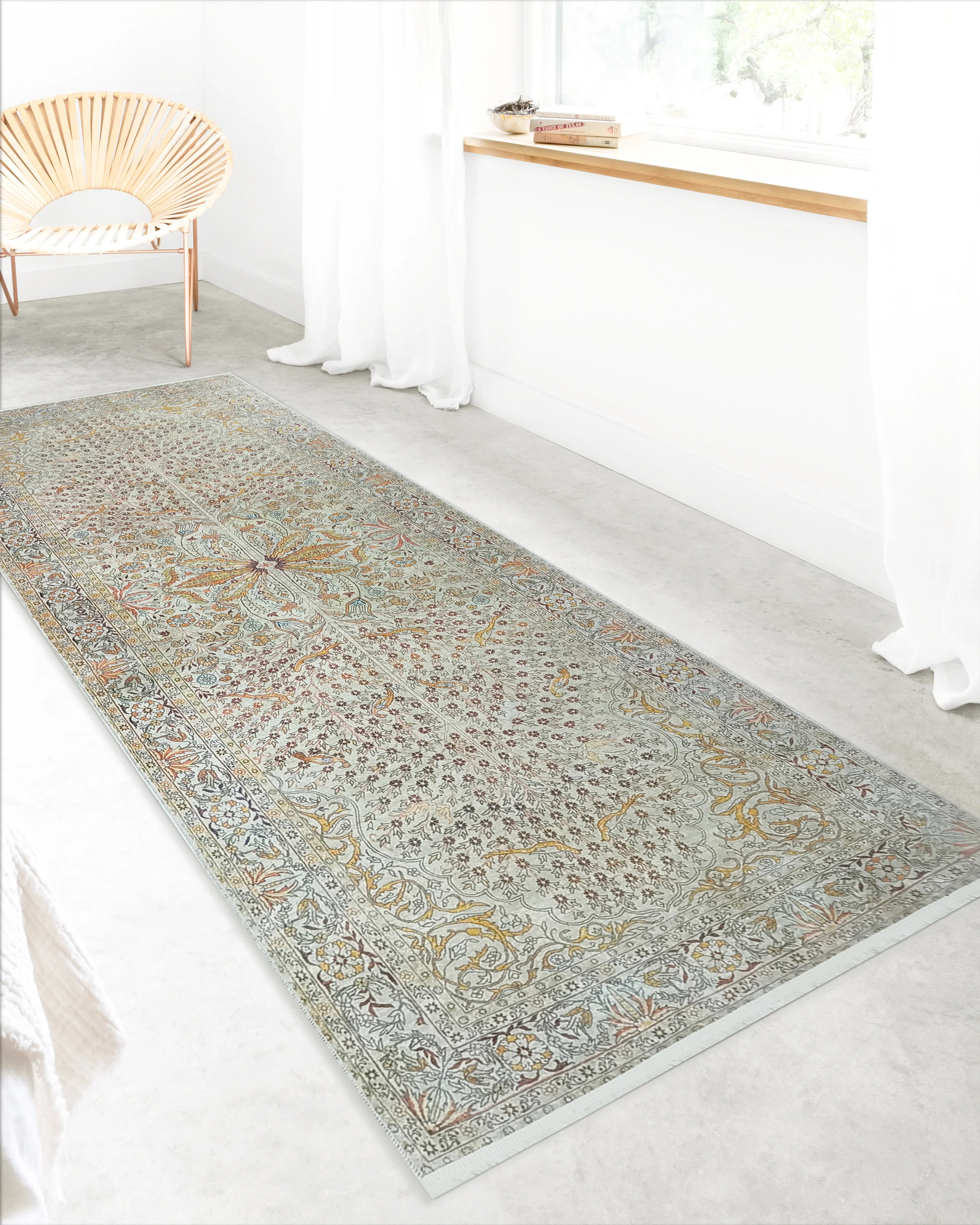 Bej Fildişi Vintage Doğal Halı