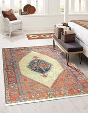 İran Turuncu Bej Vintage Halı