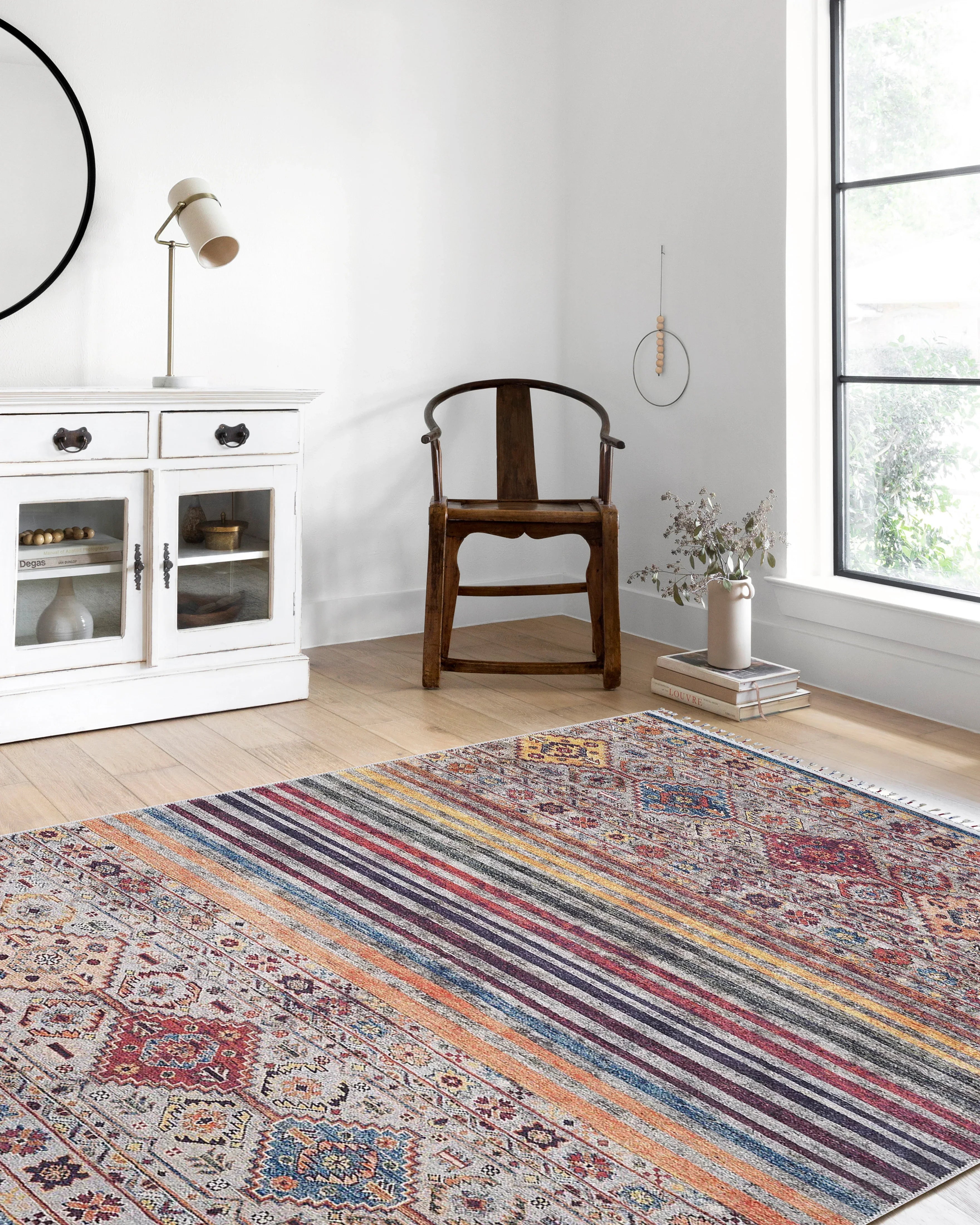 Renkli Geometrik Desenli Kilim Halı