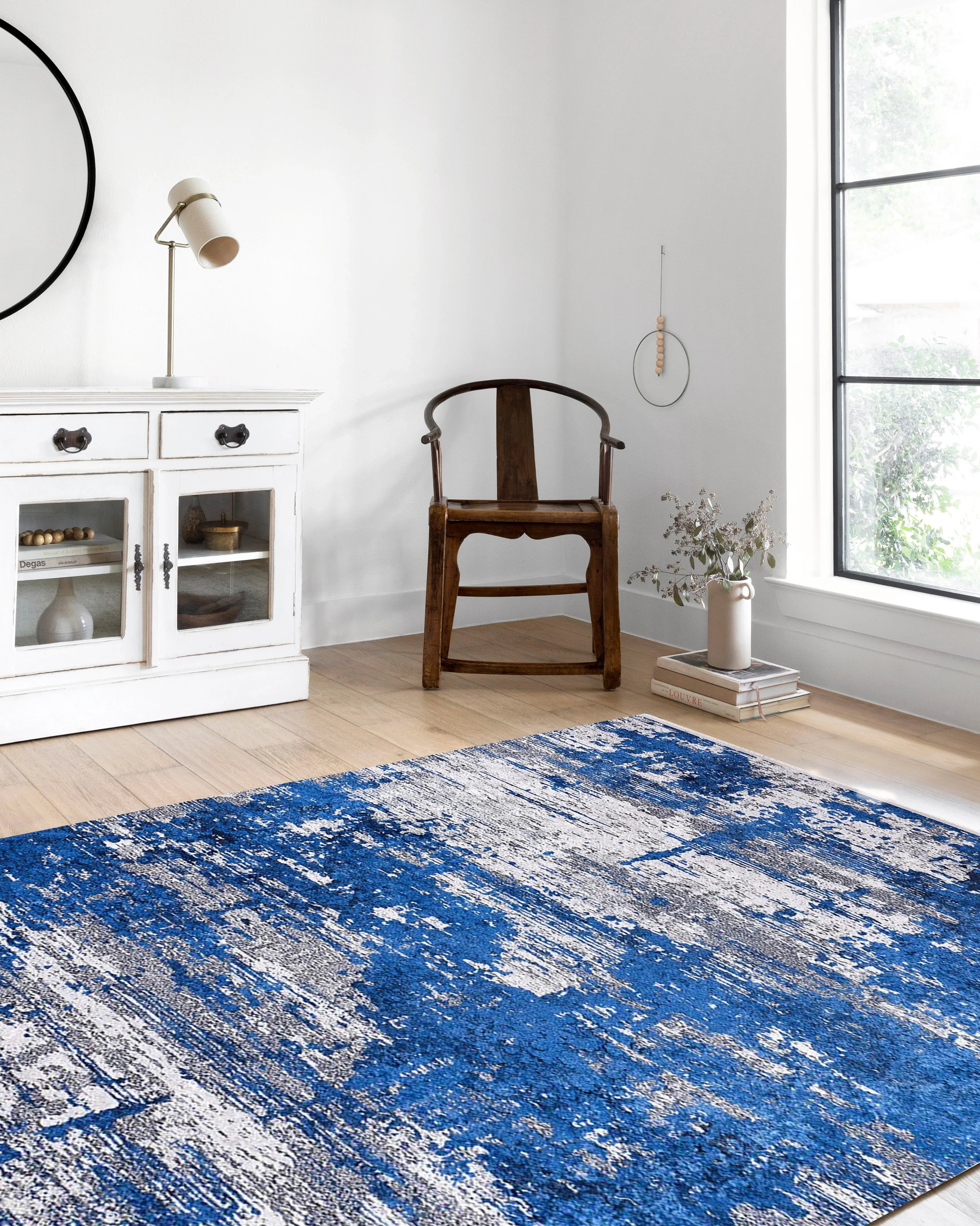 Lacivert Gri Modern Halı