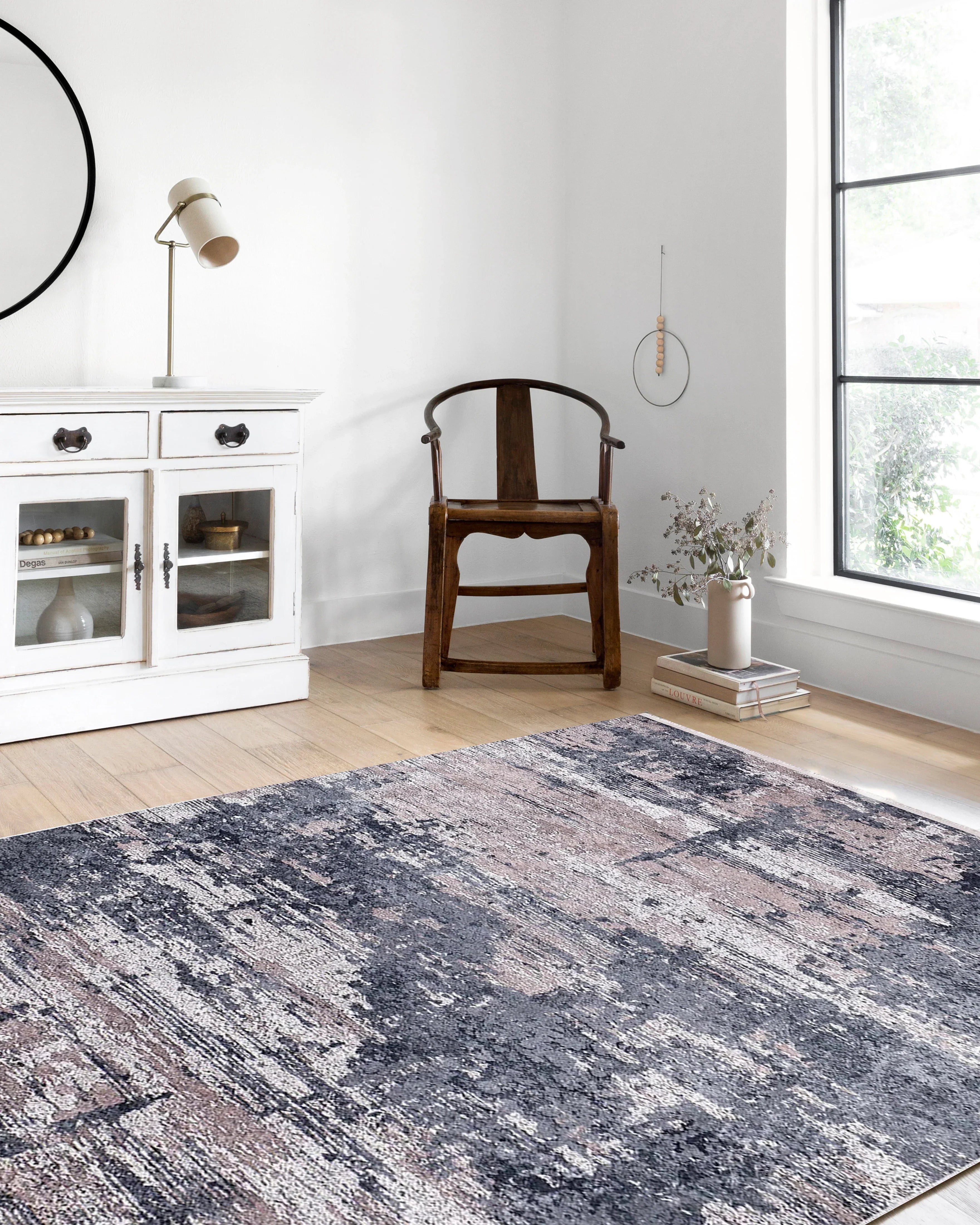 Gri Açık Pembe Modern Halı