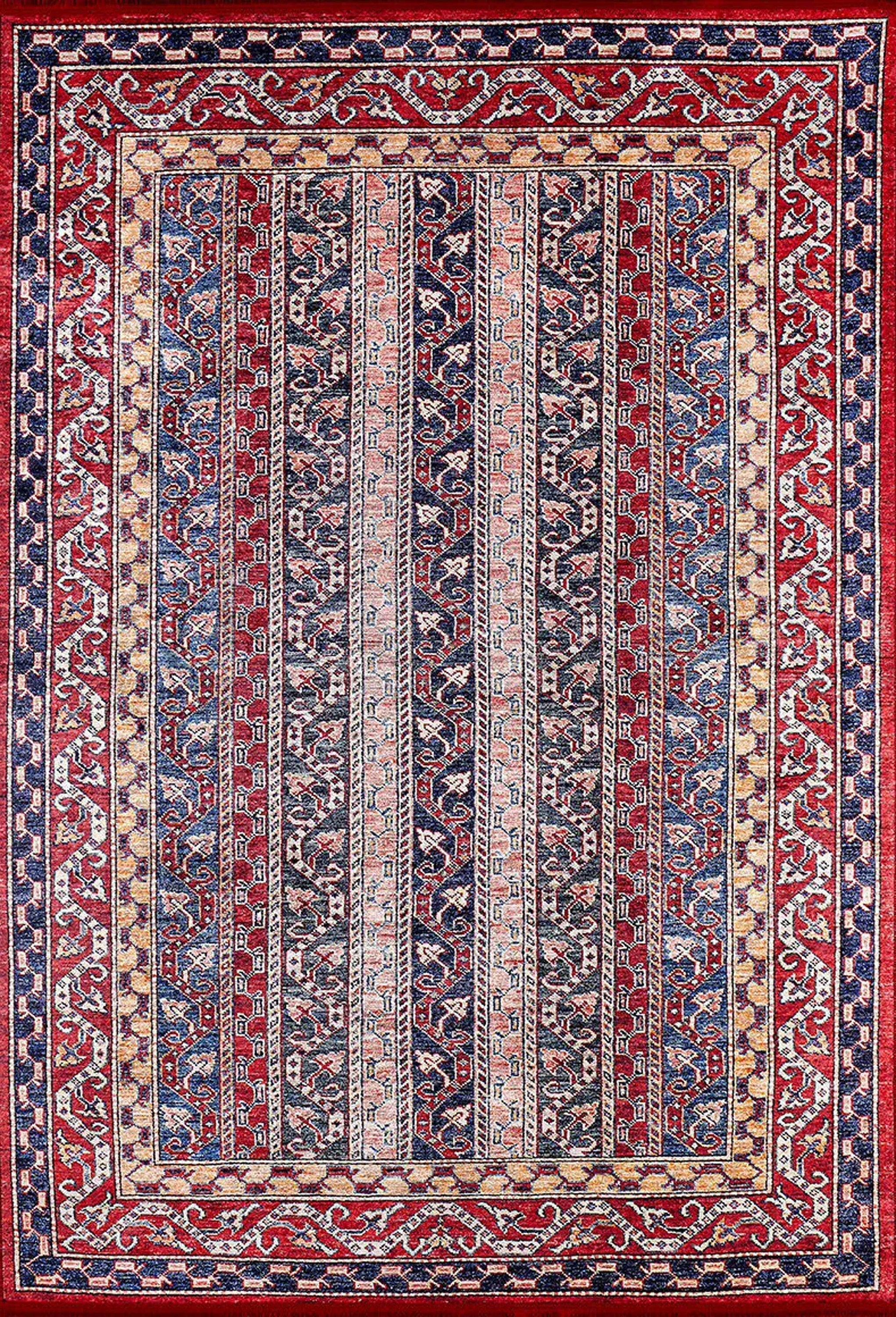 Antik Kırmızı Çizgili Kilim Halı