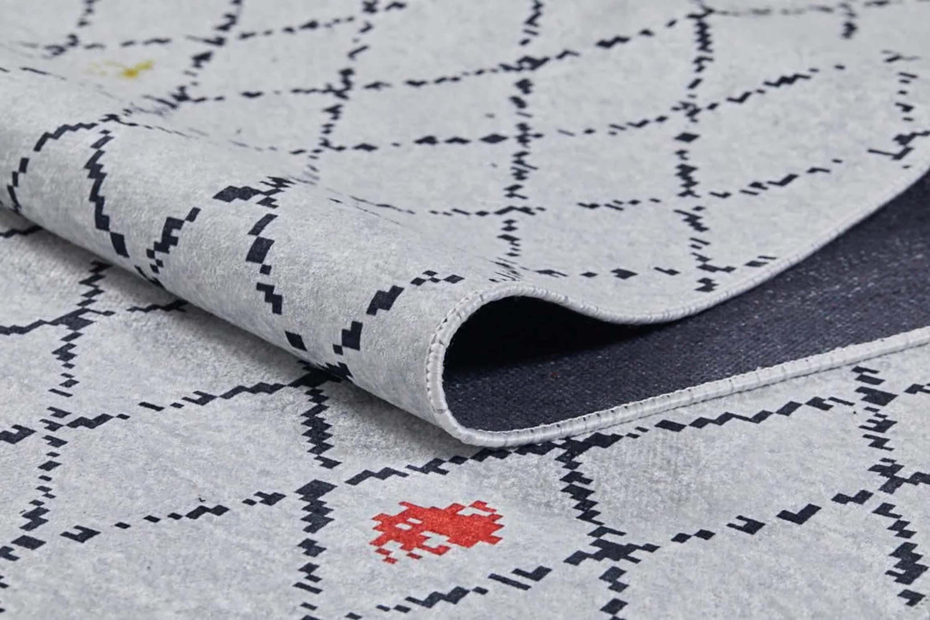 Beyaz Krem Çizgili Kilim Halı - Pera Halı