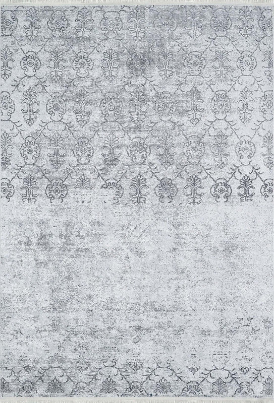 Eskitme Gri Desenli Halı - Pera Halı