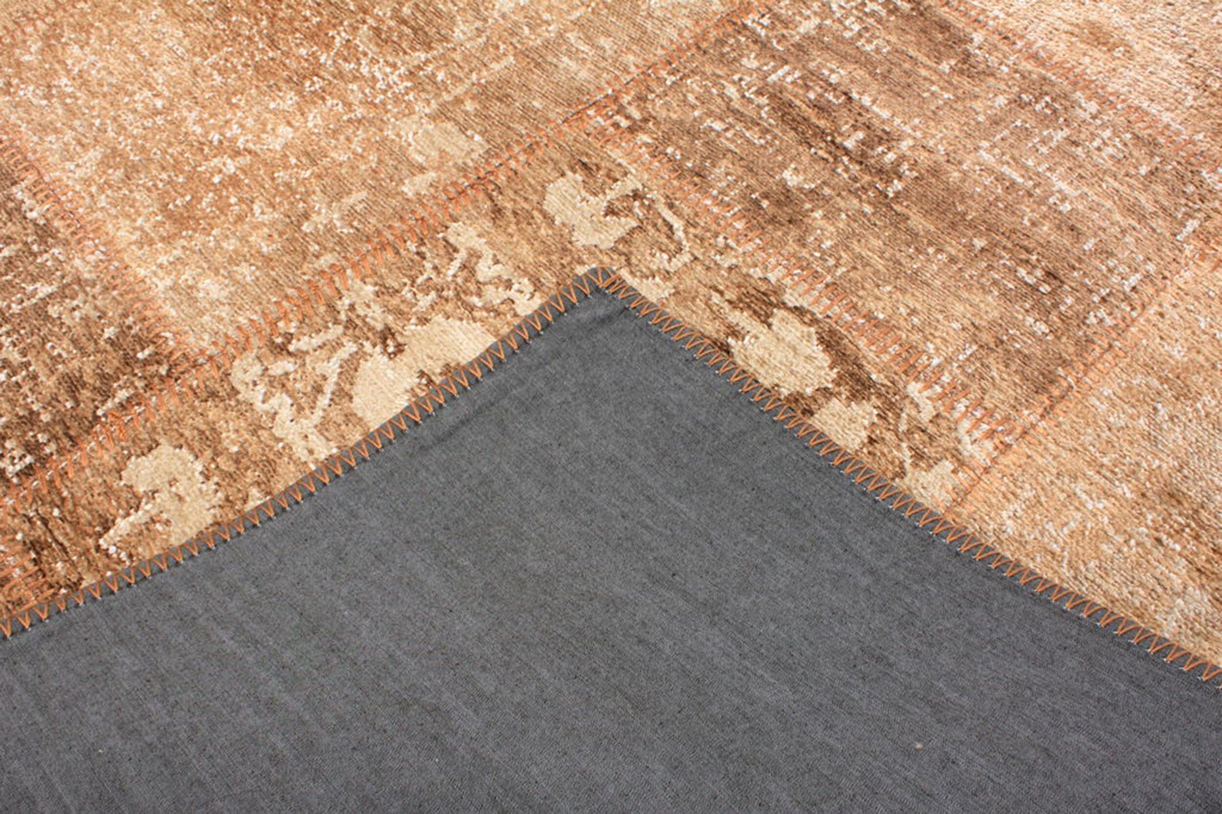 Eskitme Patchwork Açık Kahverengi Halı - Pera Halı