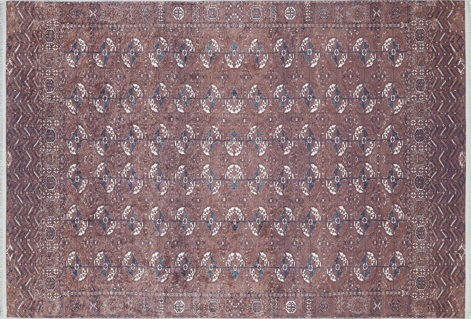 Kahverengi Bokhara Desenli Halı - Pera Halı