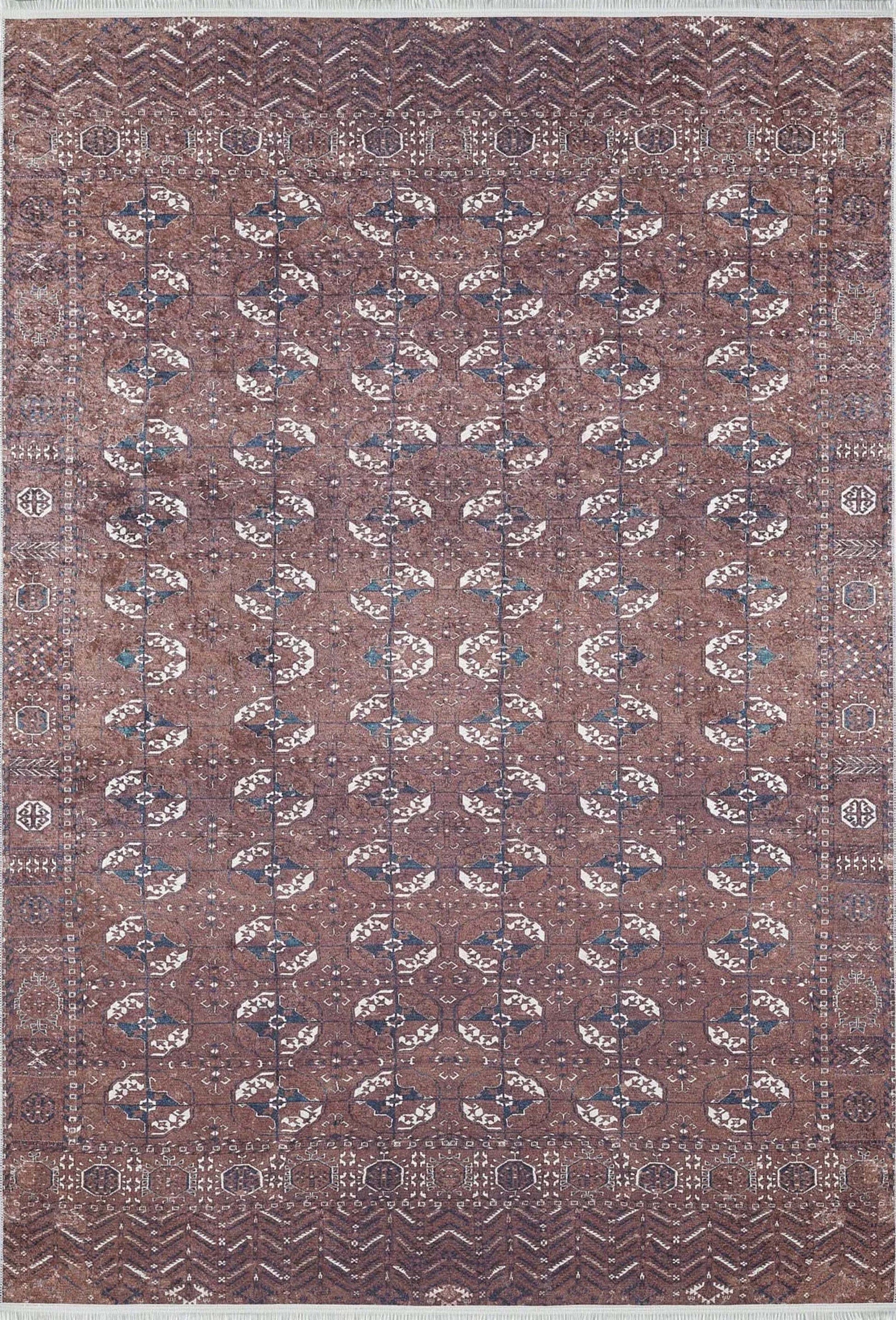 Kahverengi Bokhara Desenli Halı - Pera Halı
