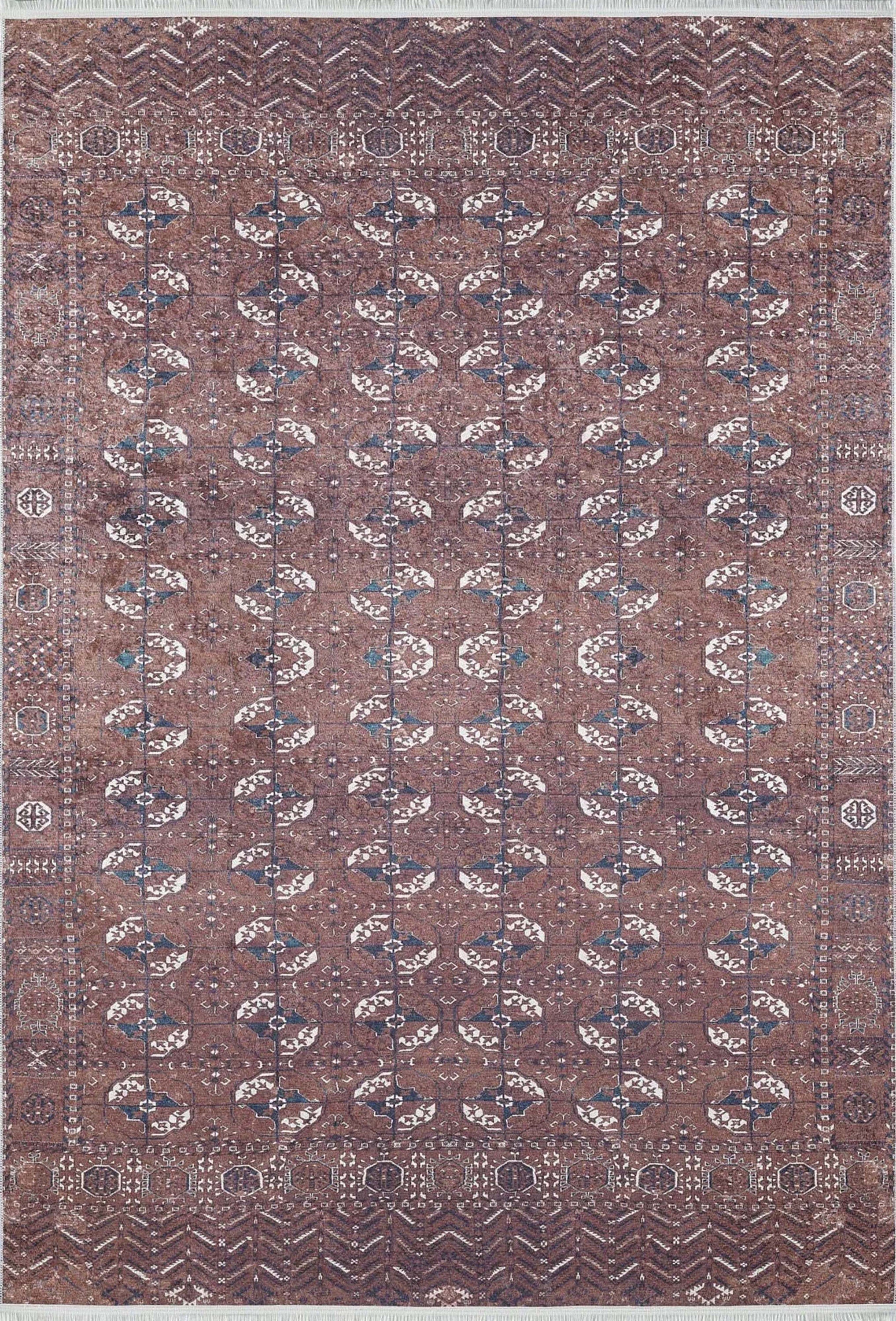 Kahverengi Bokhara Desenli Halı - Pera Halı