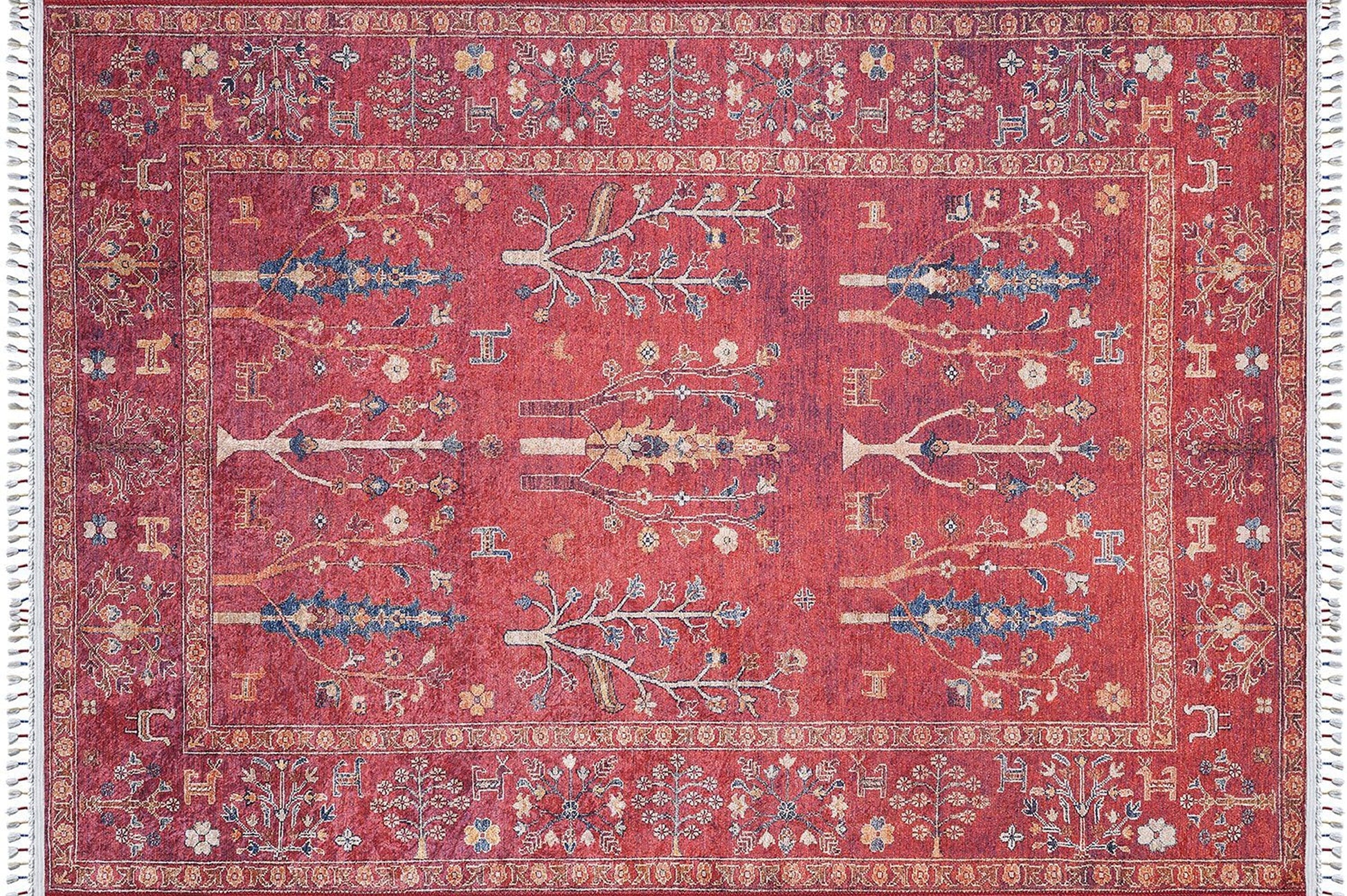 Etnik Kırmızı Anadolu Kilim Halı - Pera Halı