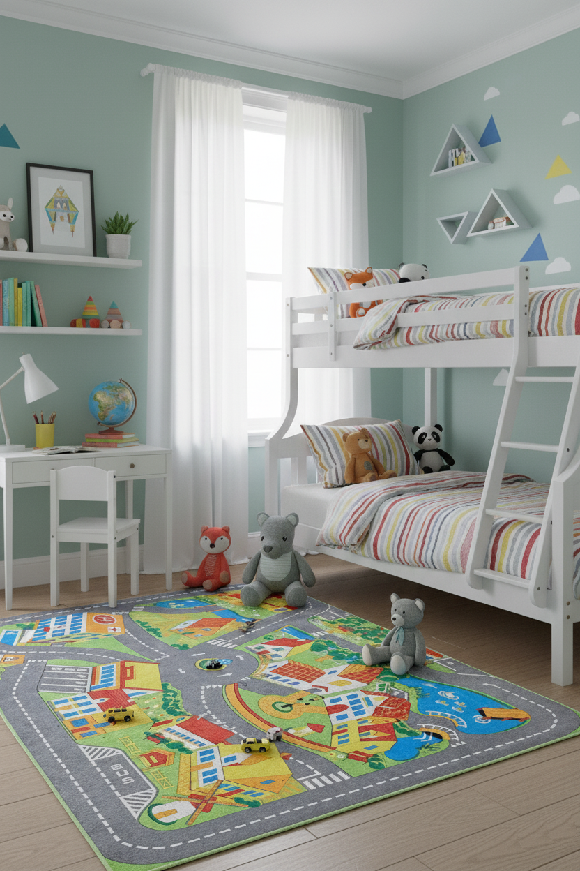 Traffic Themed Children's Rug