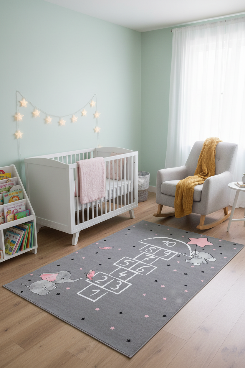 Kinderteppich mit Verkehrsmotiv