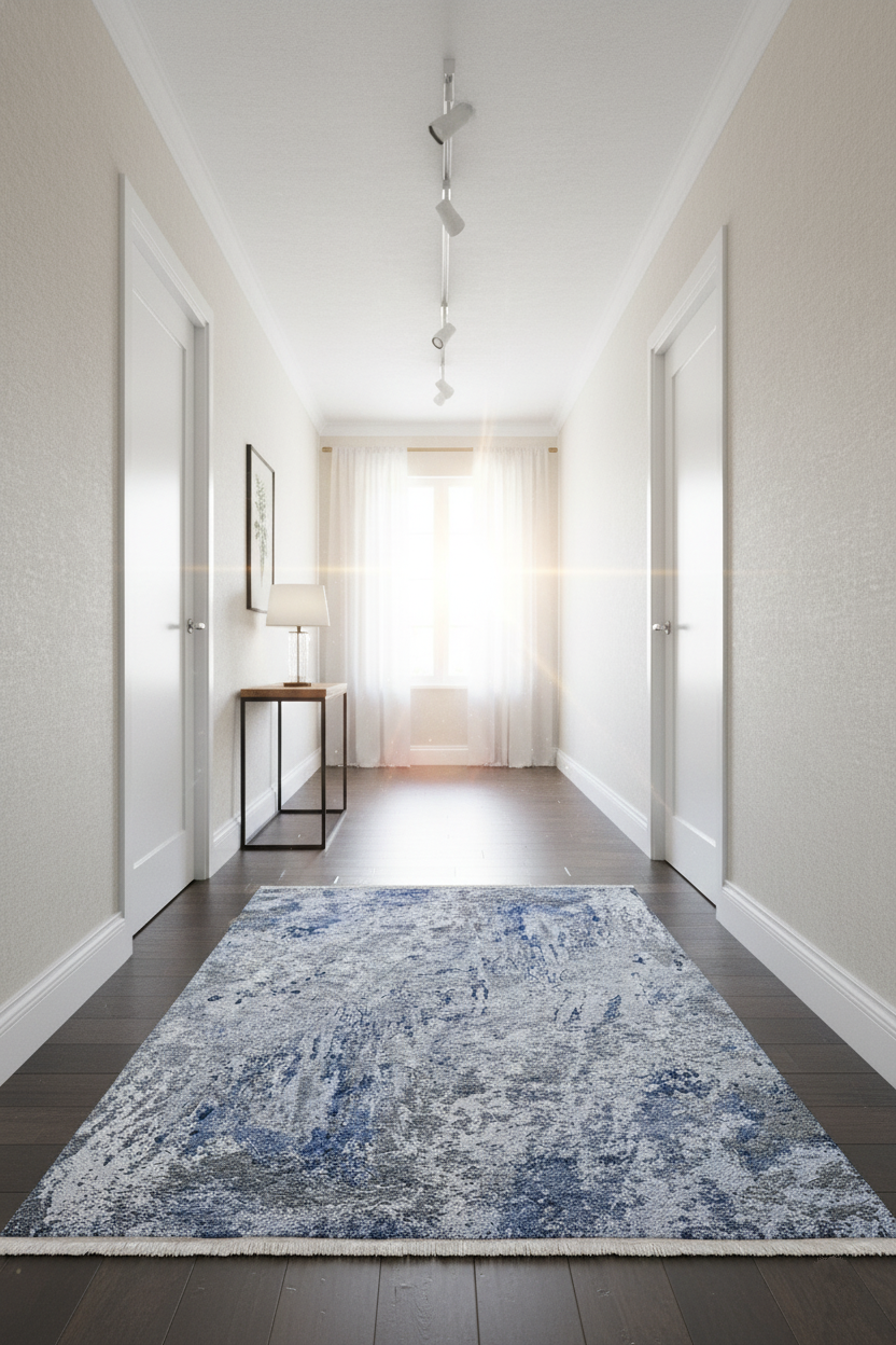 Blue Gray Modern Carpet