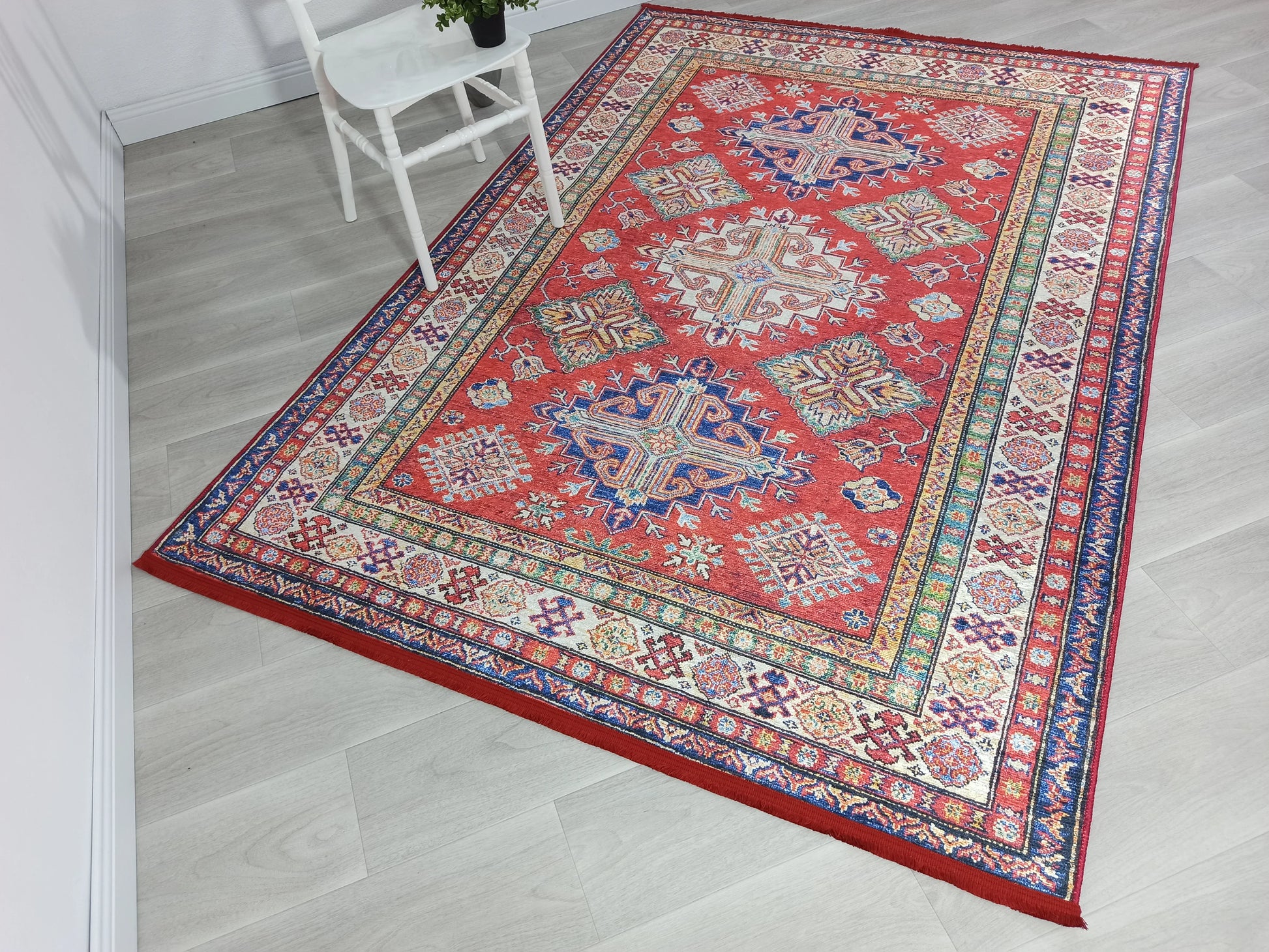 Kırmızı Bej Anadolu Kilim Halı