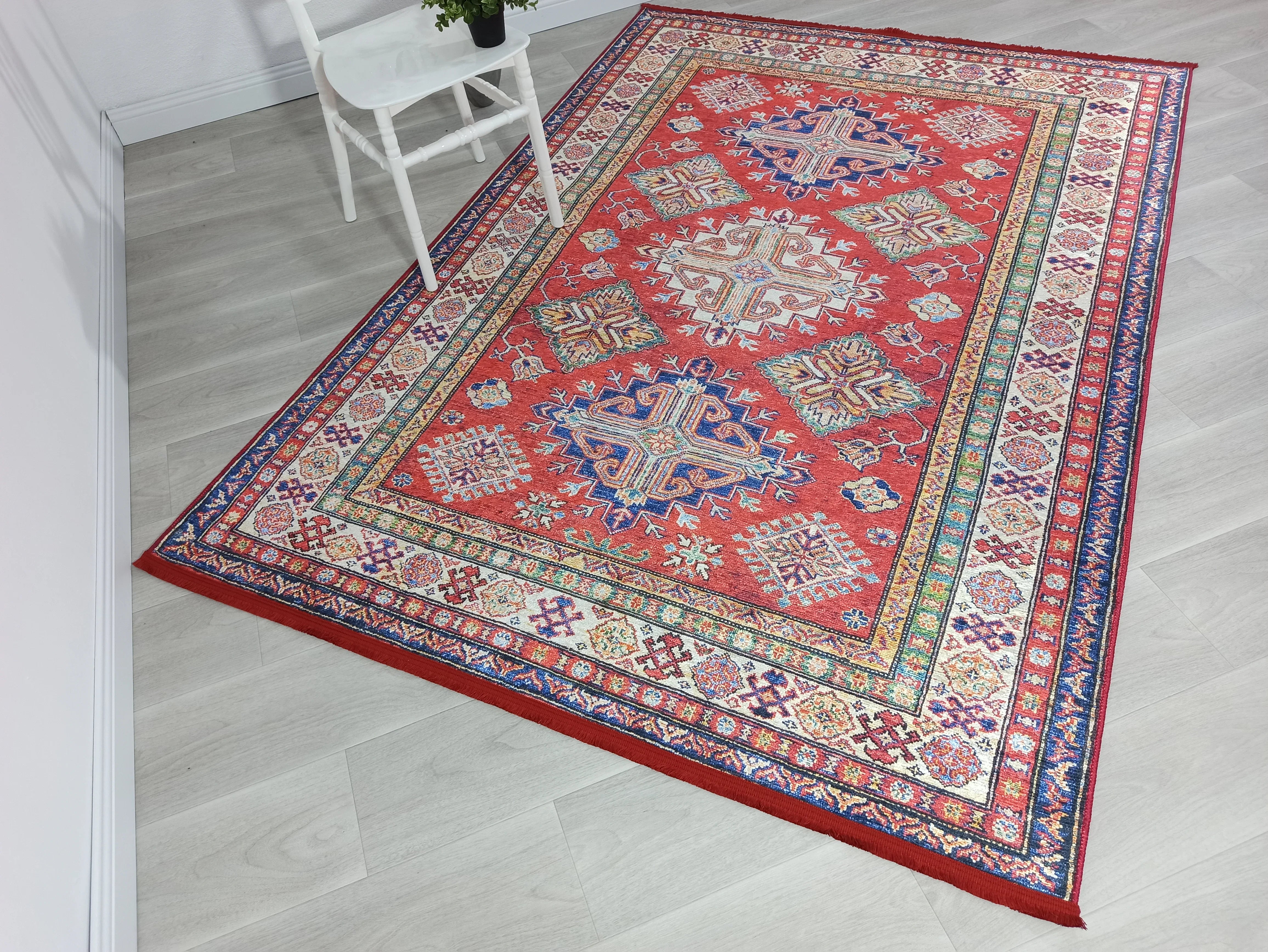 Kırmızı Bej Anadolu Kilim Halı