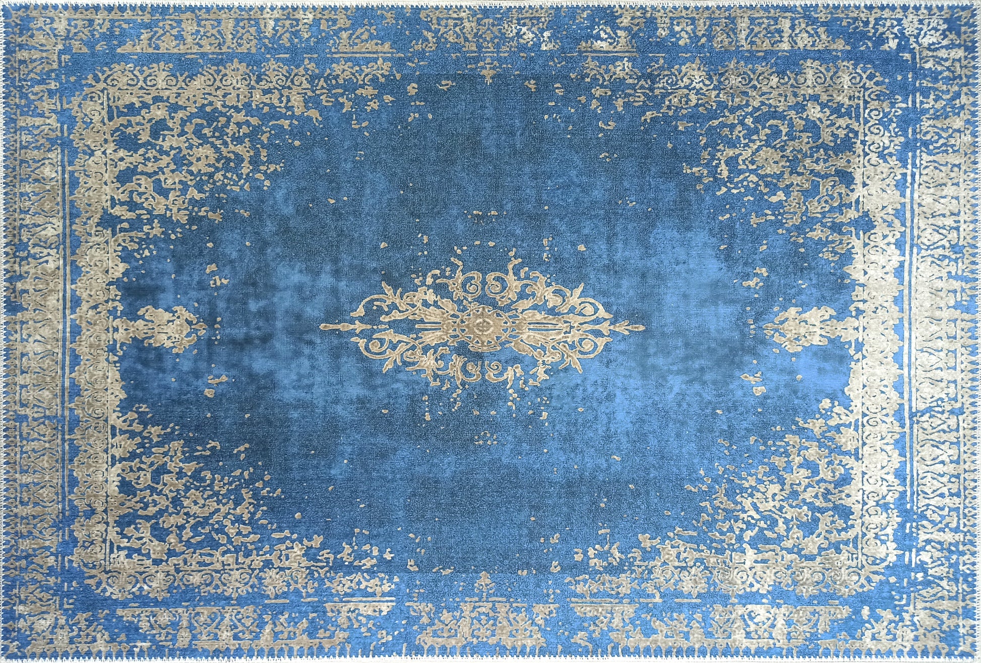 Açık Mavi Lacivert Vintage Halı - Pera Halı