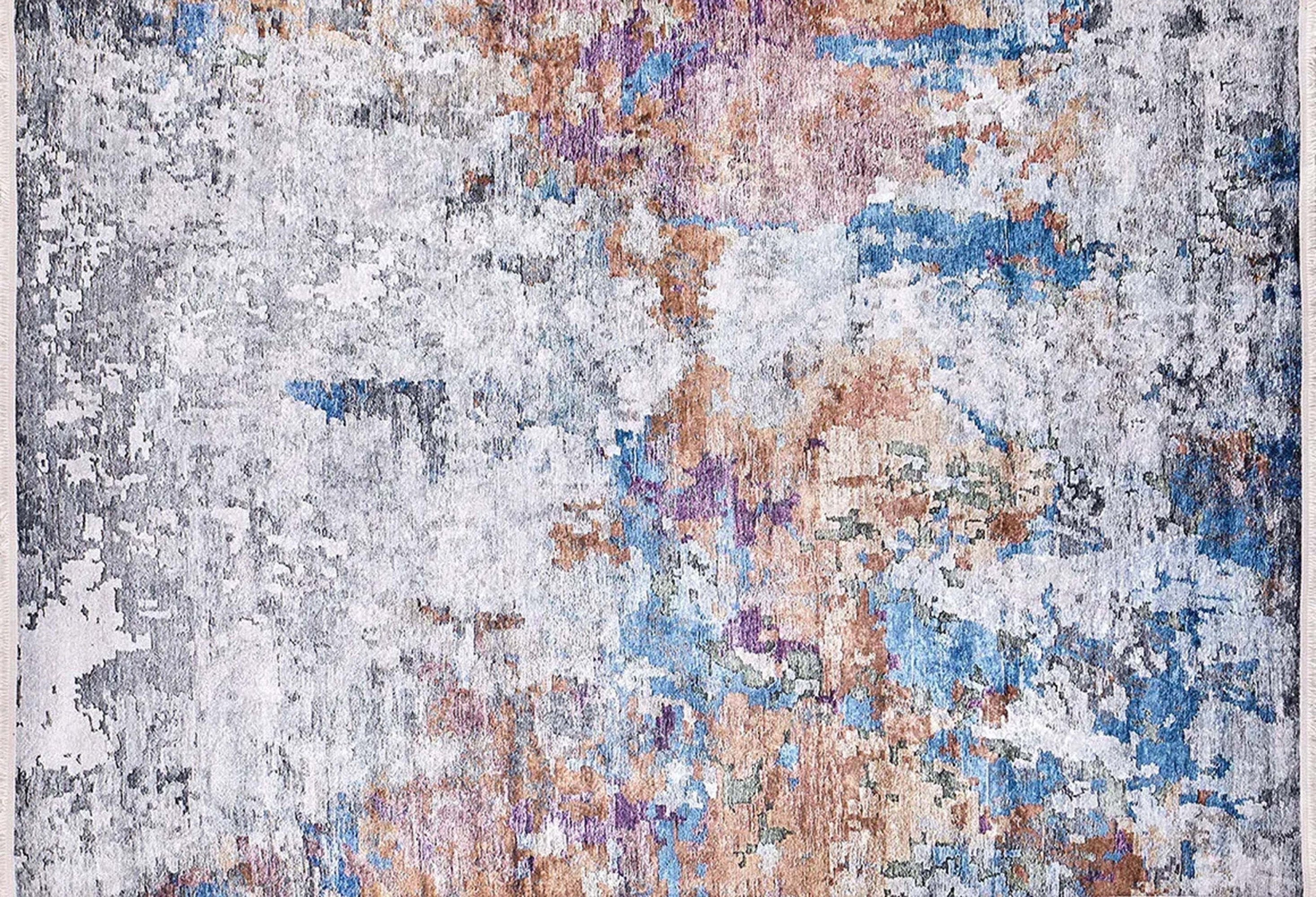 Abstract Desenli Modern Gri Halı - Pera Halı