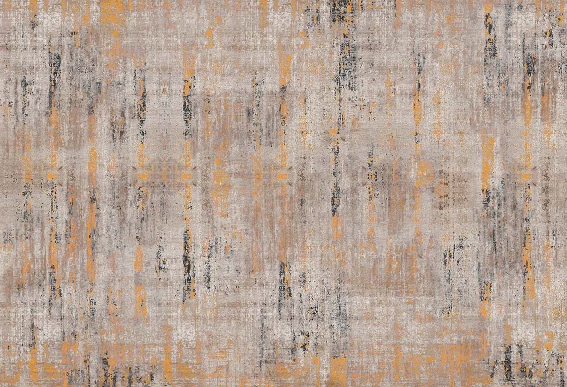 Abstract Desenli Turuncu Bej Modern Halı - Pera Halı