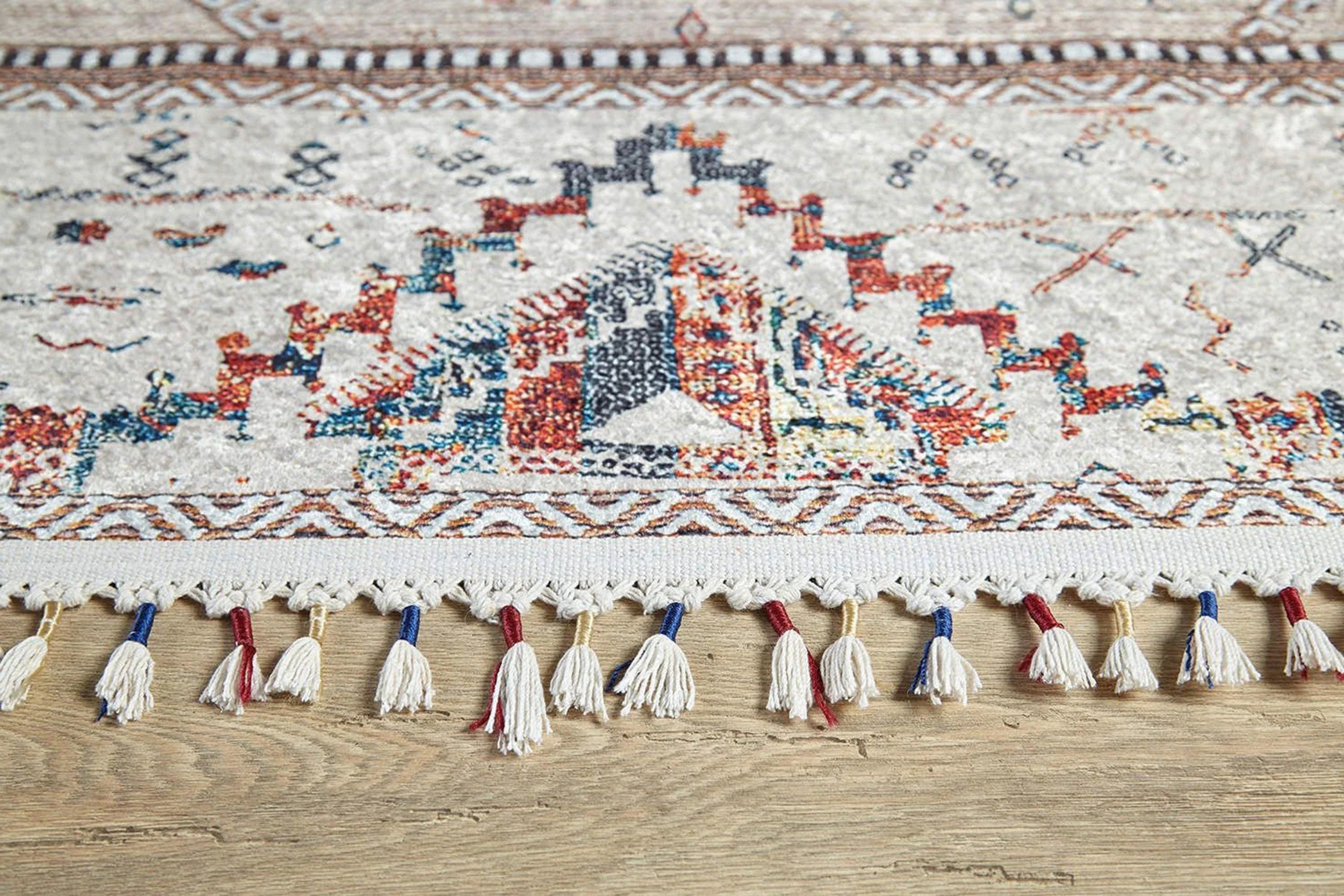 Fas Elmas Trellis Bej Halı