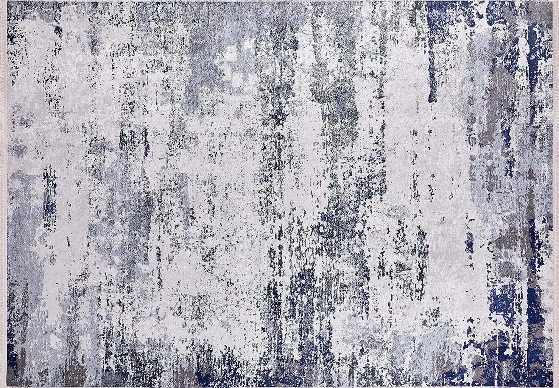 Abstract Desenli Eskitme Gri Halı - Pera Halı