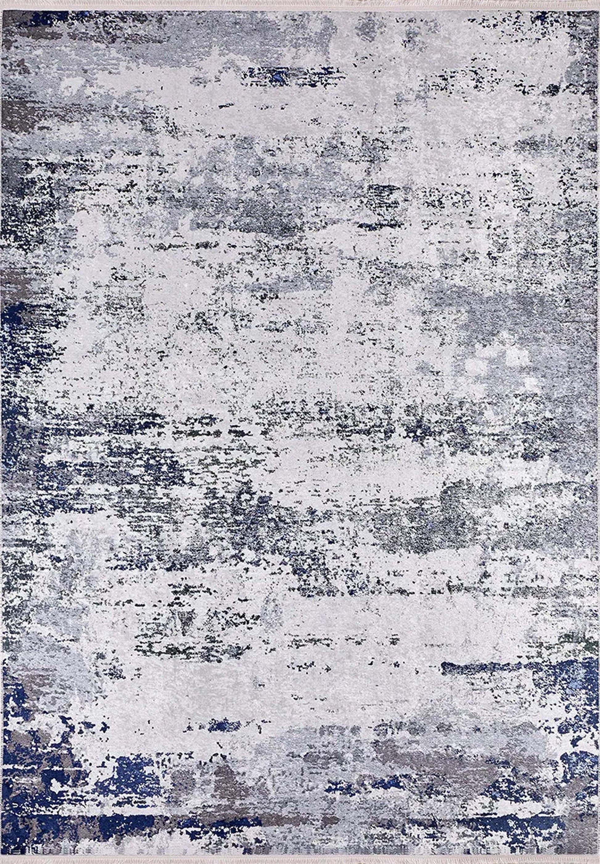 Abstract Desenli Eskitme Gri Halı - Pera Halı