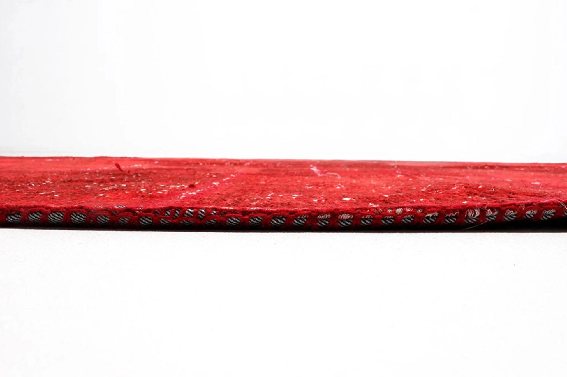 Eskitme Patchwork Kırmızı Halı