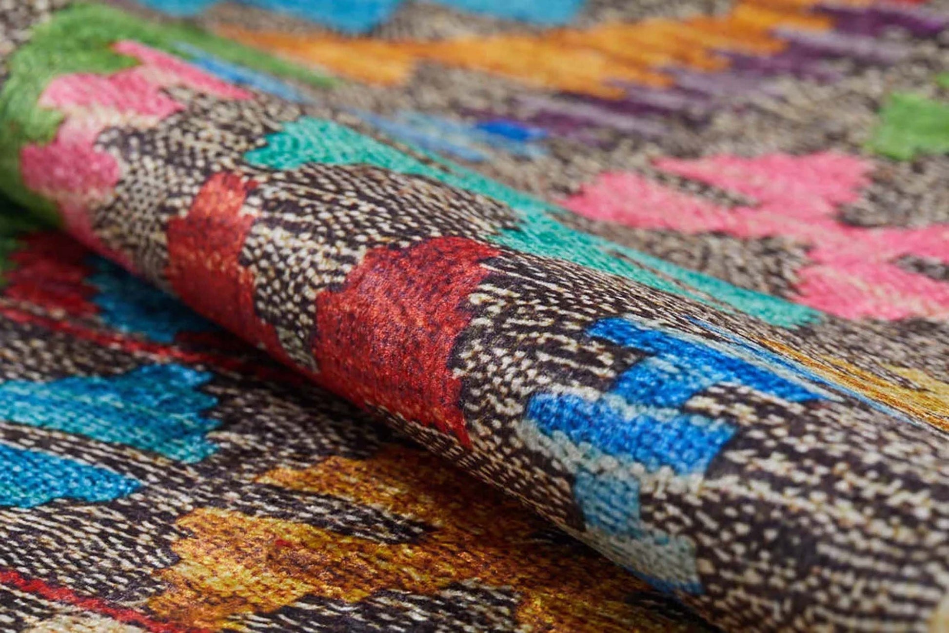 Renkli Vintage Kilim Halısı - Pera Halı