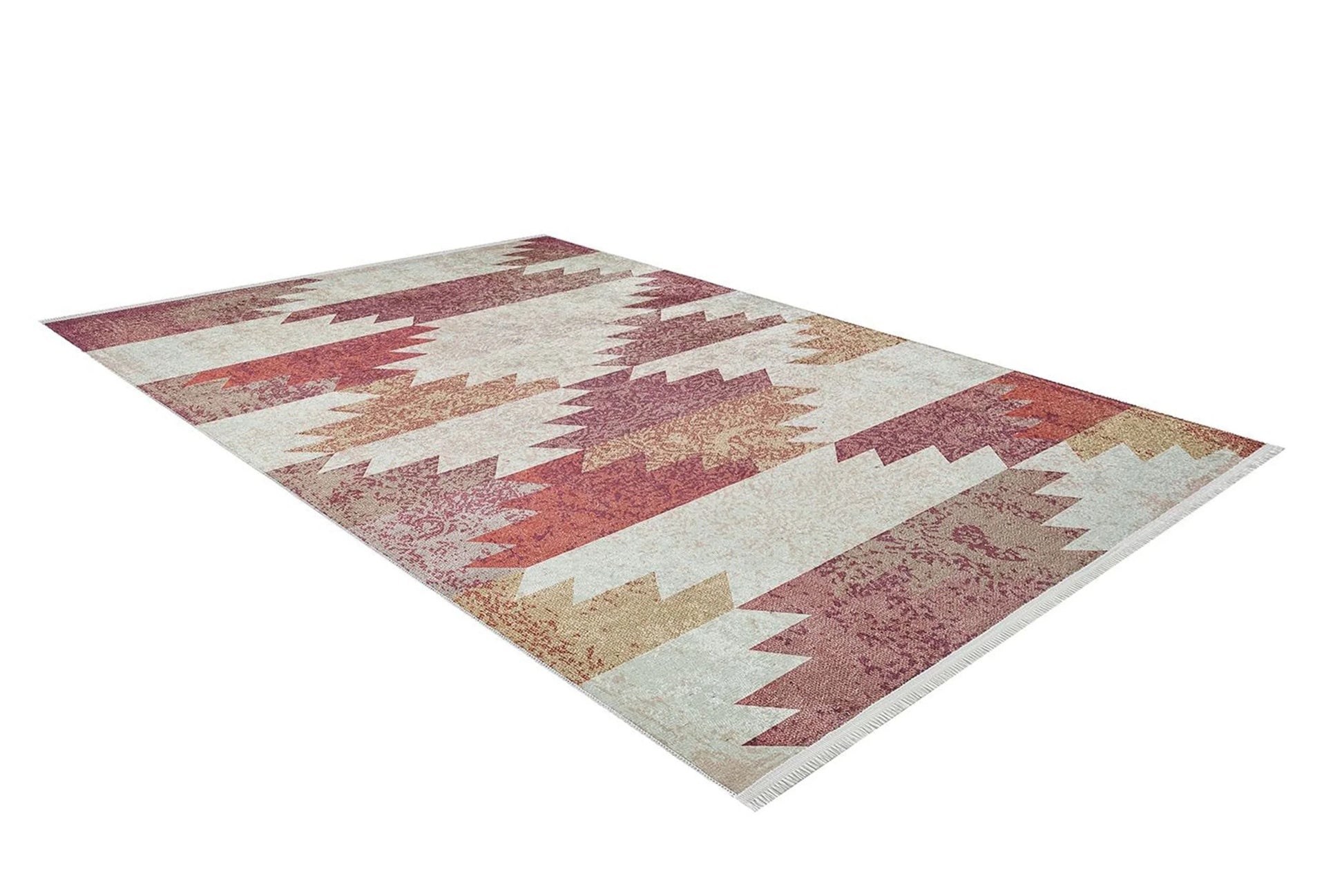 Pastel Bej Turuncu Kilim Halı