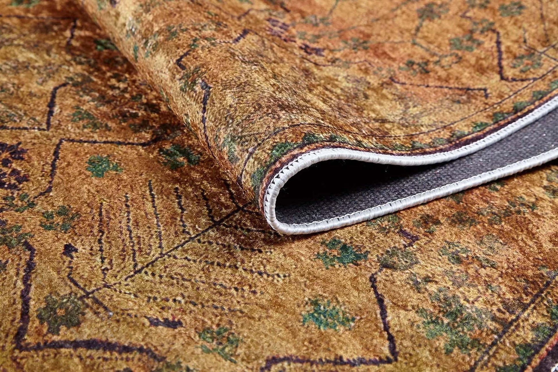 Anadolu Uşak Sarı Kahverengi Halı