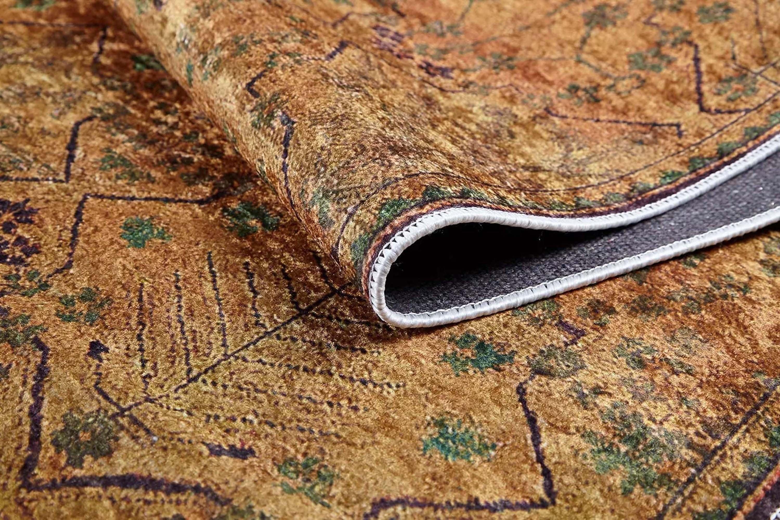 Anadolu Uşak Sarı Kahverengi Halı